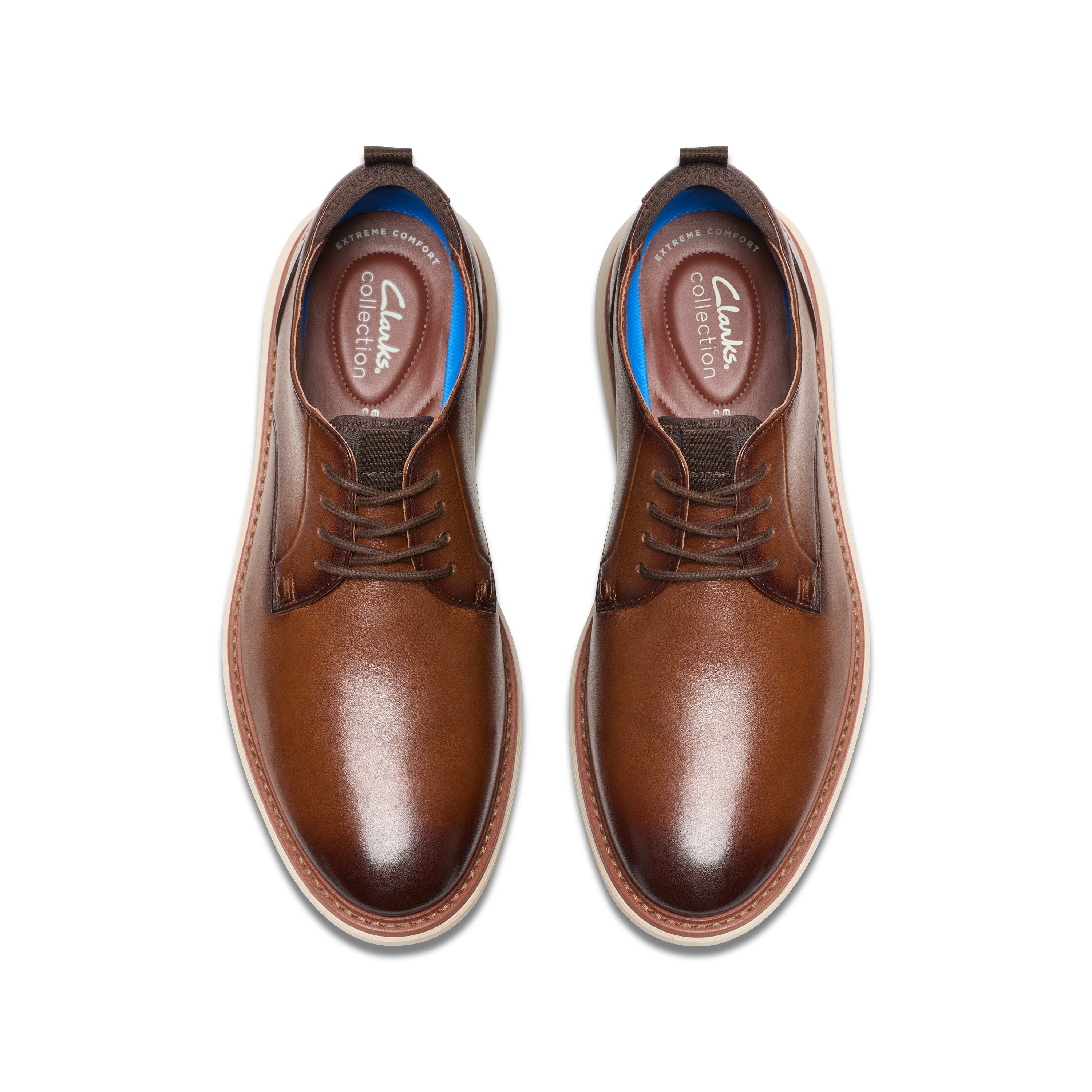 Clarks Men Tan Brantin Plain Shoes