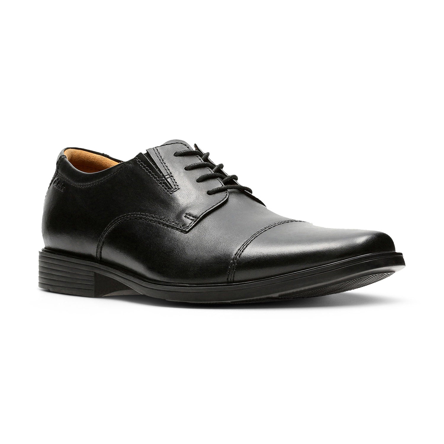 Clarks Men Tilden Cap Black Shoes