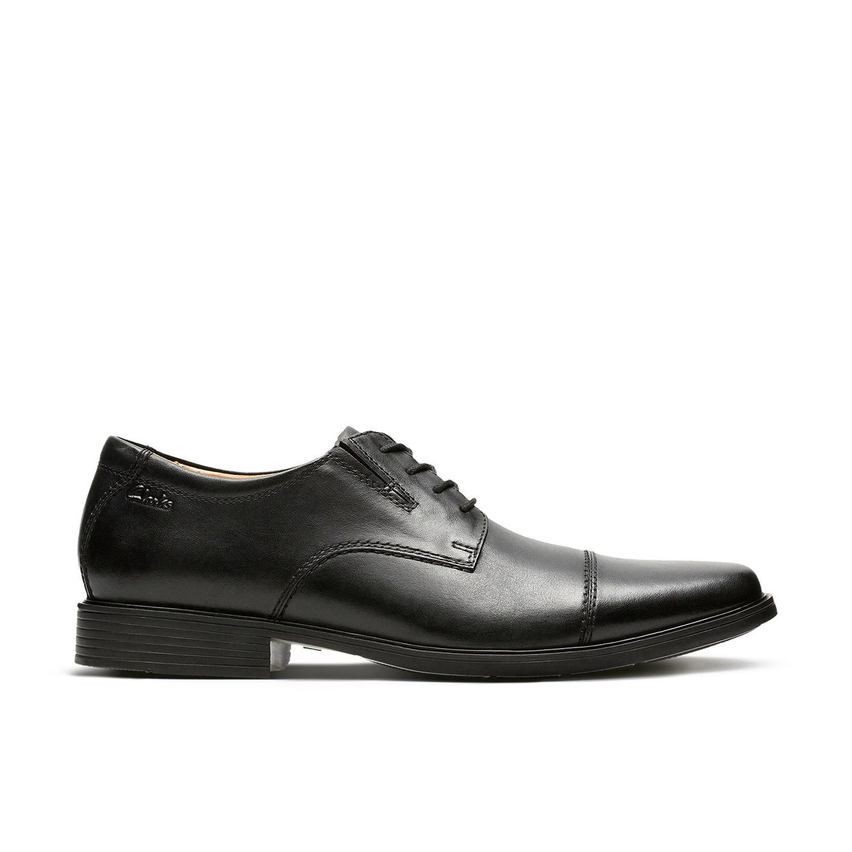 Clarks Men Tilden Cap Black Shoes - Black / 6