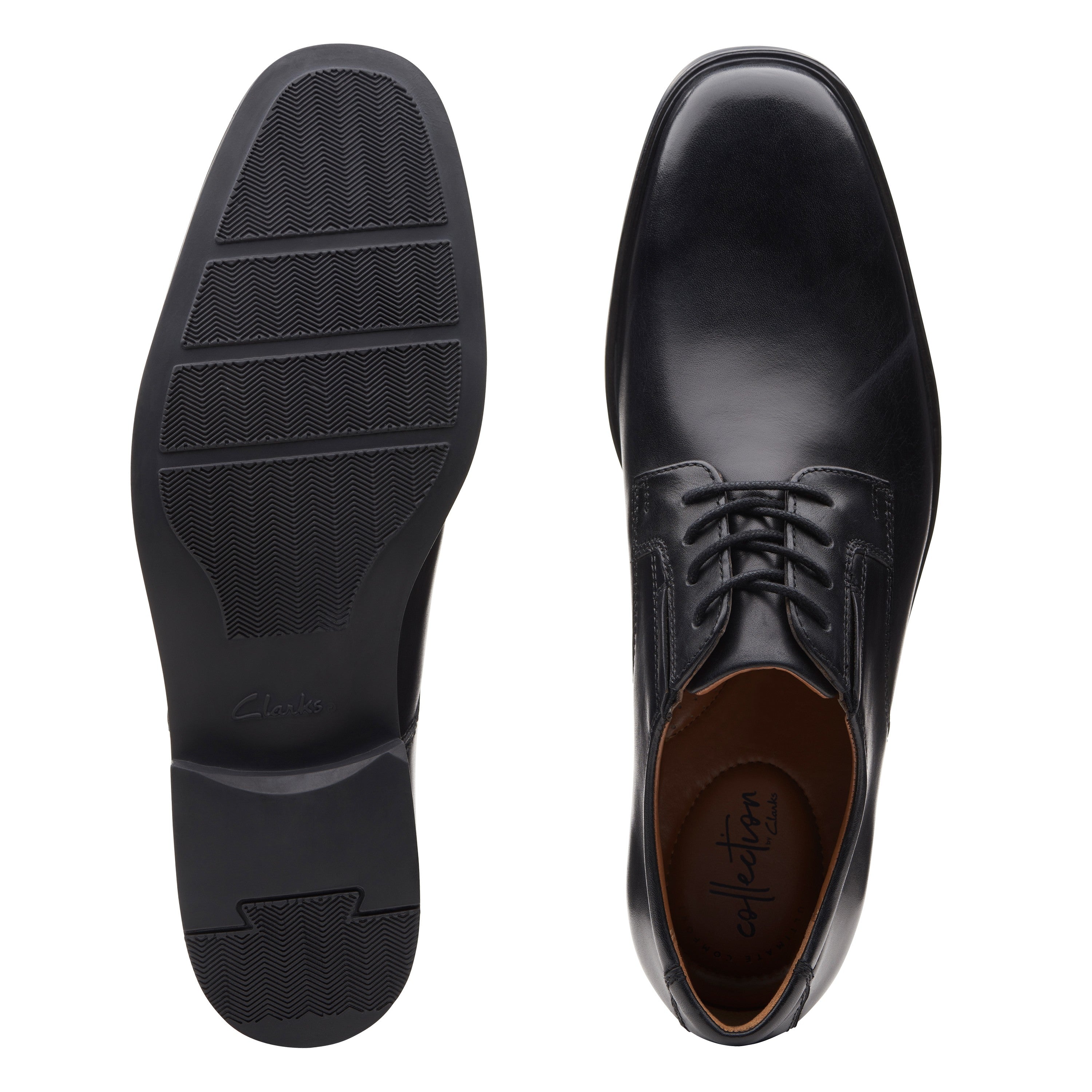 Clarks Men Black Tilden Plain Shoes
