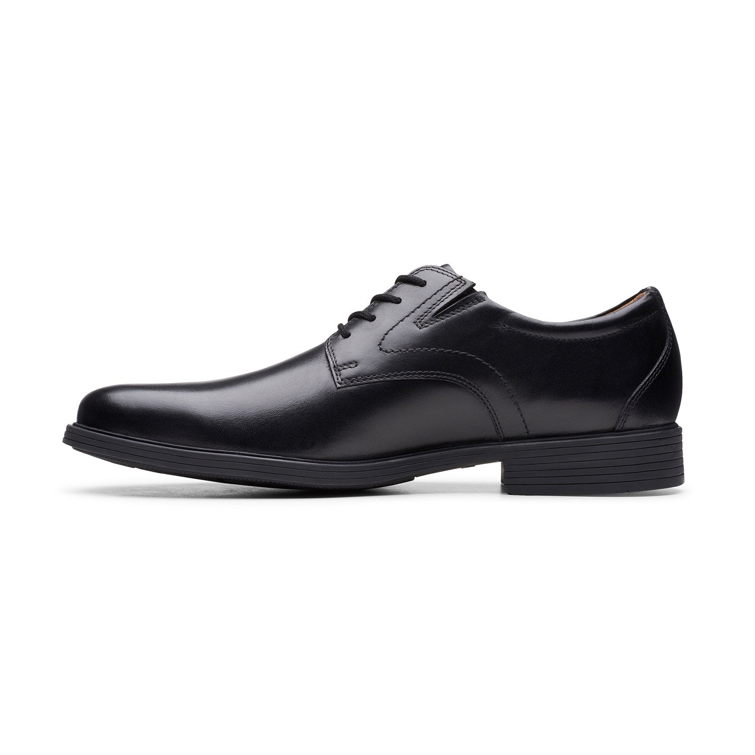 Clarks Men Black Whiddon Plain Shoes