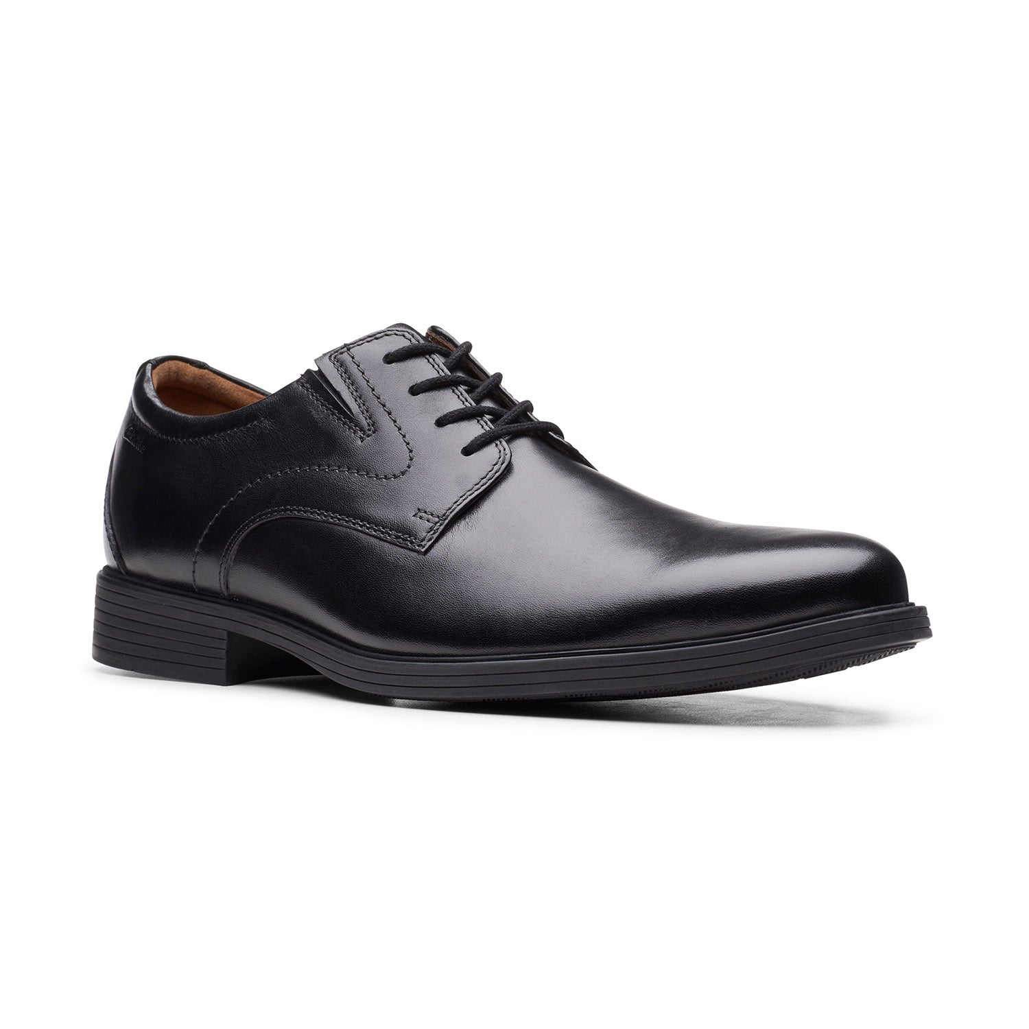Clarks Men Whiddon Plain Black Shoes