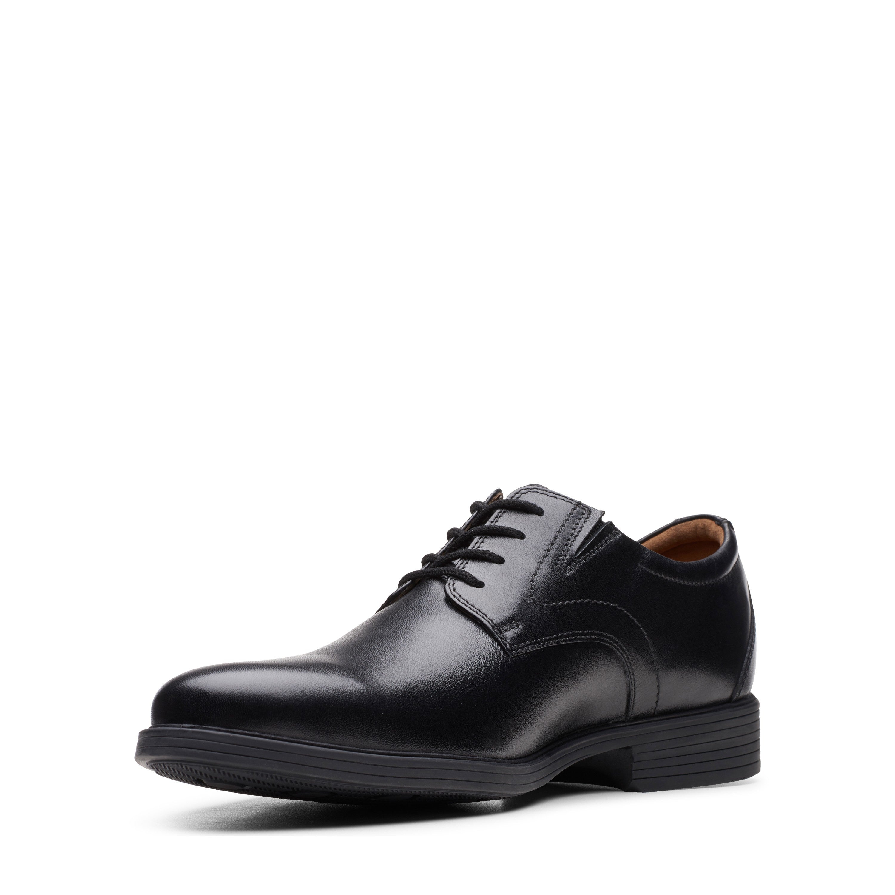 Clarks Men Black Whiddon Plain Shoes