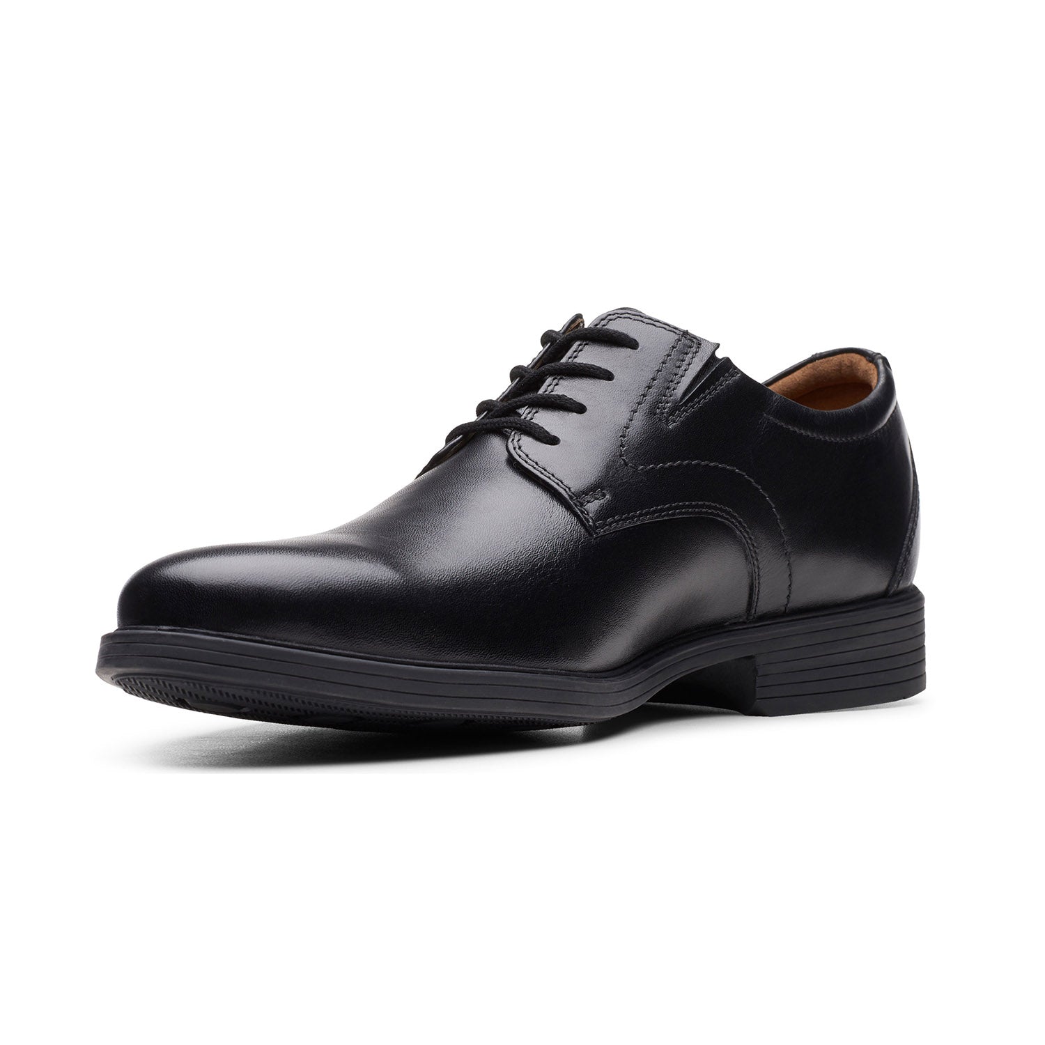 Clarks Men Black Whiddon Plain Shoes