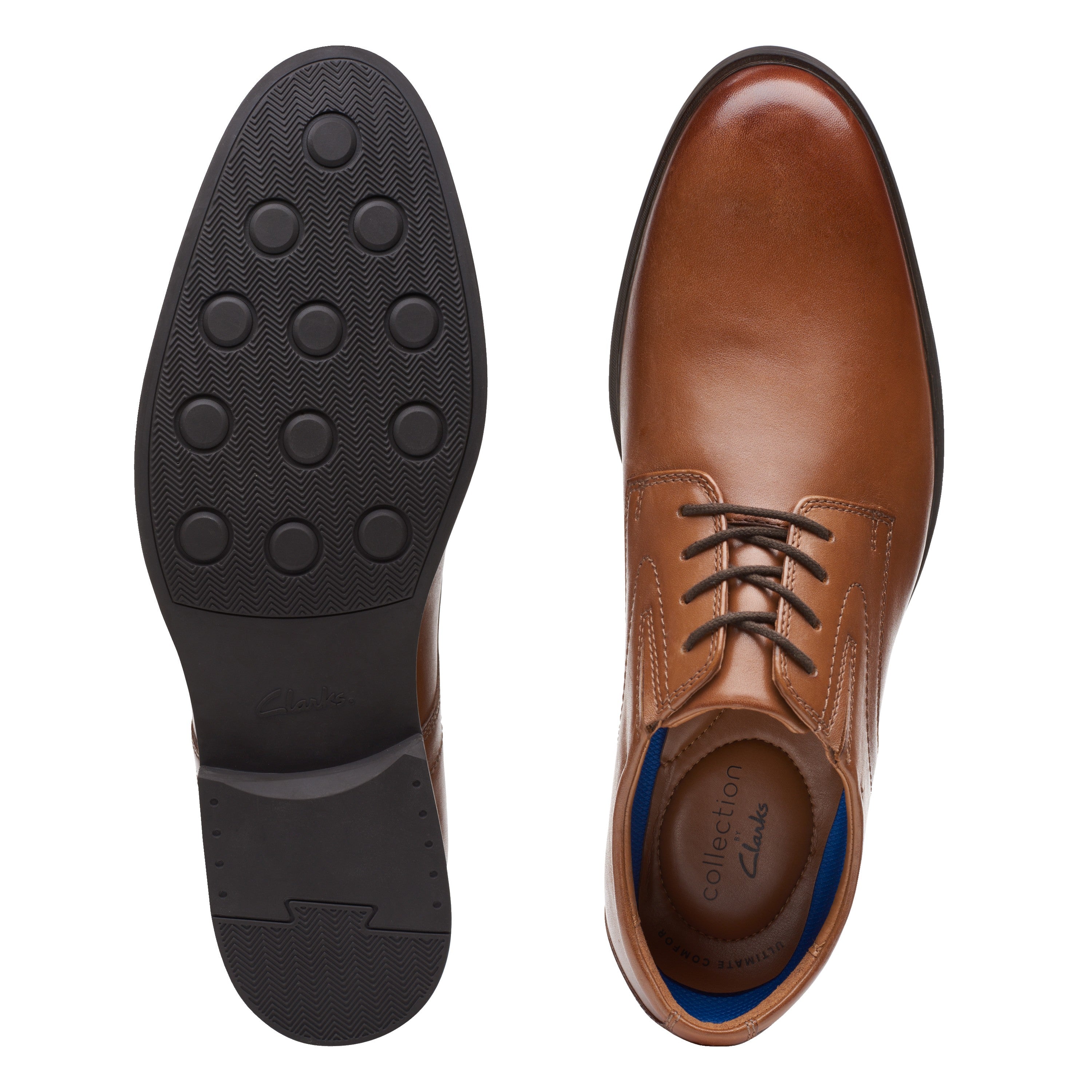 Clarks Men Tan Whiddon Plain Shoes