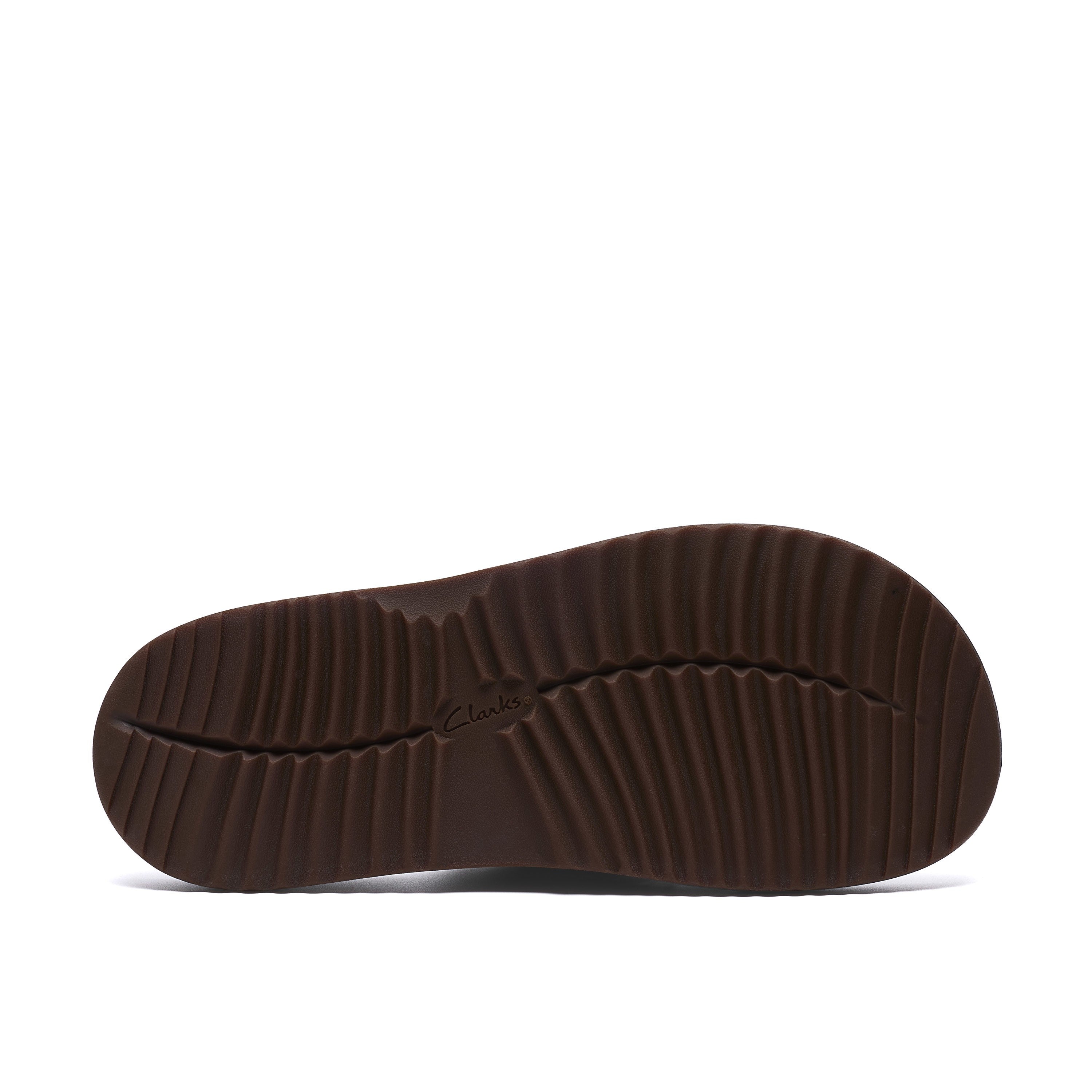 Clarks Men Brown Brinkley Slide Sandals