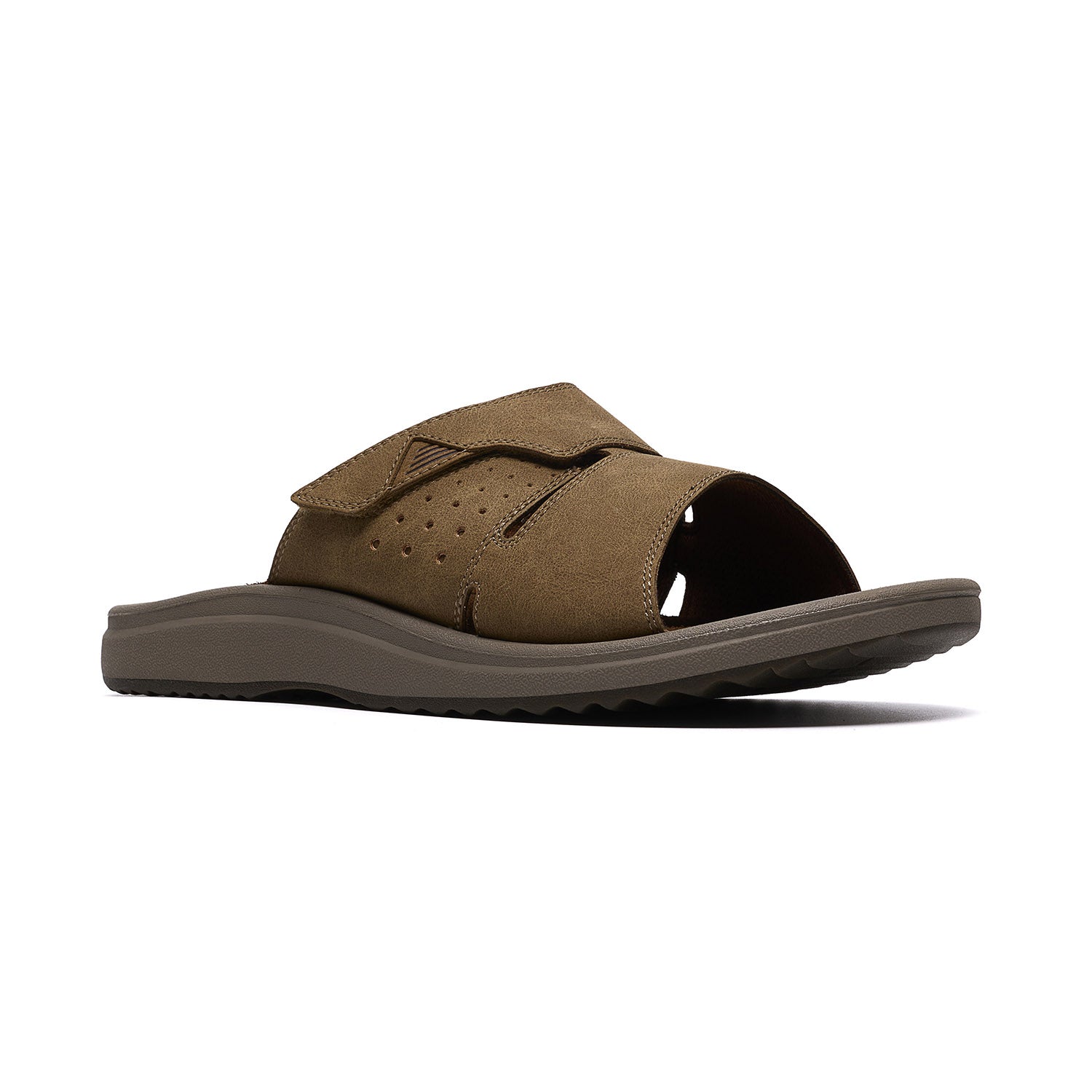 Clarks Men Brinkley Slide Beige Sandals