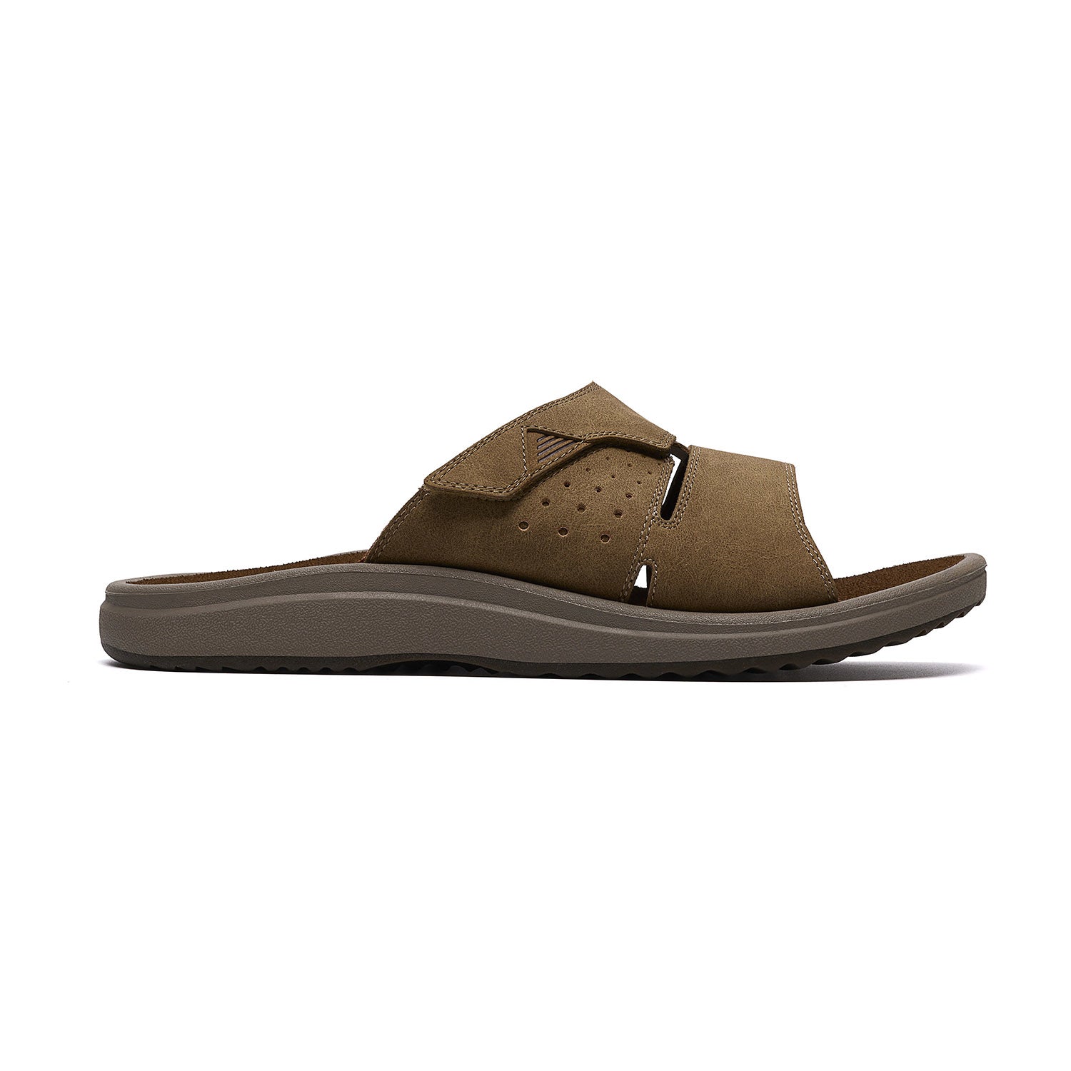 Clarks Men Brinkley Slide Beige Sandals