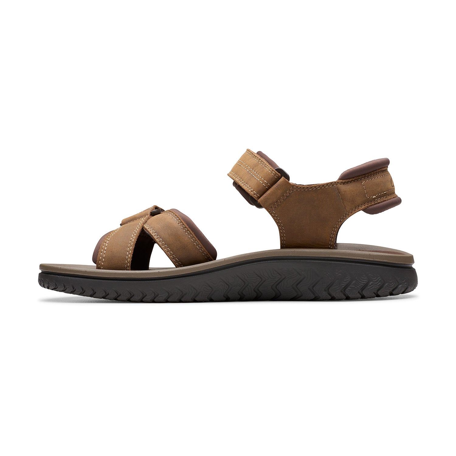 Clarks Men Brown-Beige Wesley Shore Sandals