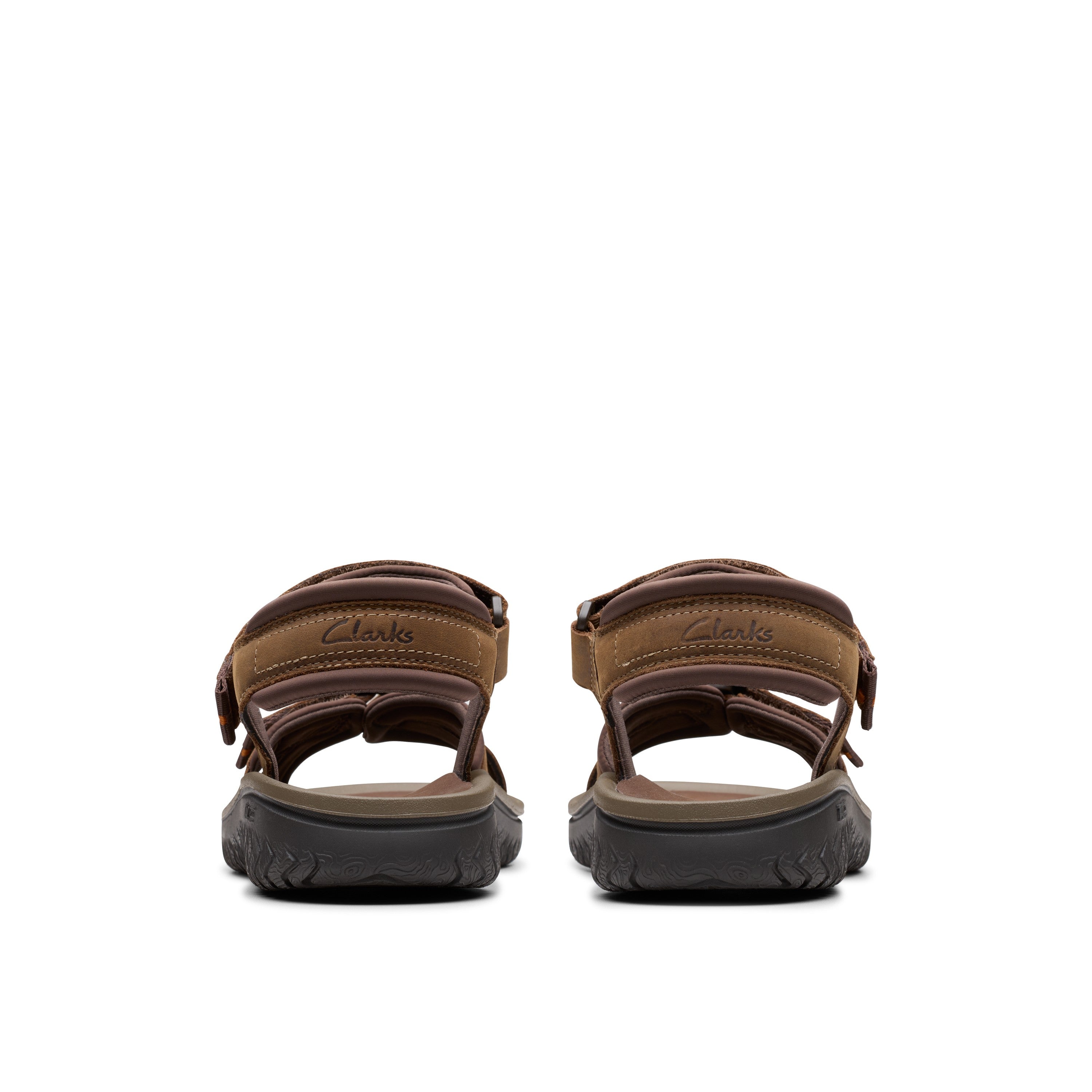 Clarks Men Brown-Beige Wesley Shore Sandals