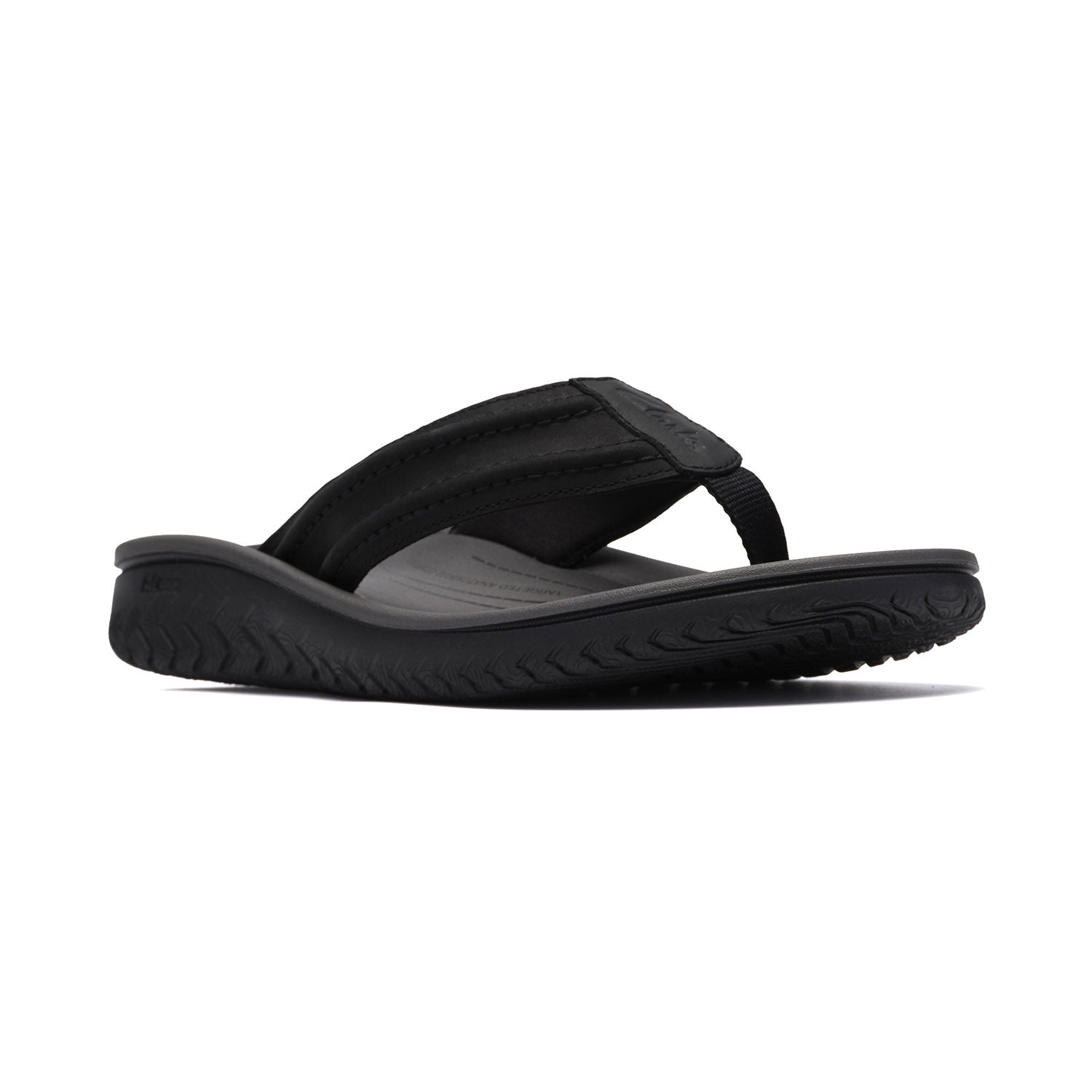 Clarks Men Wesley Surf Black Sandals