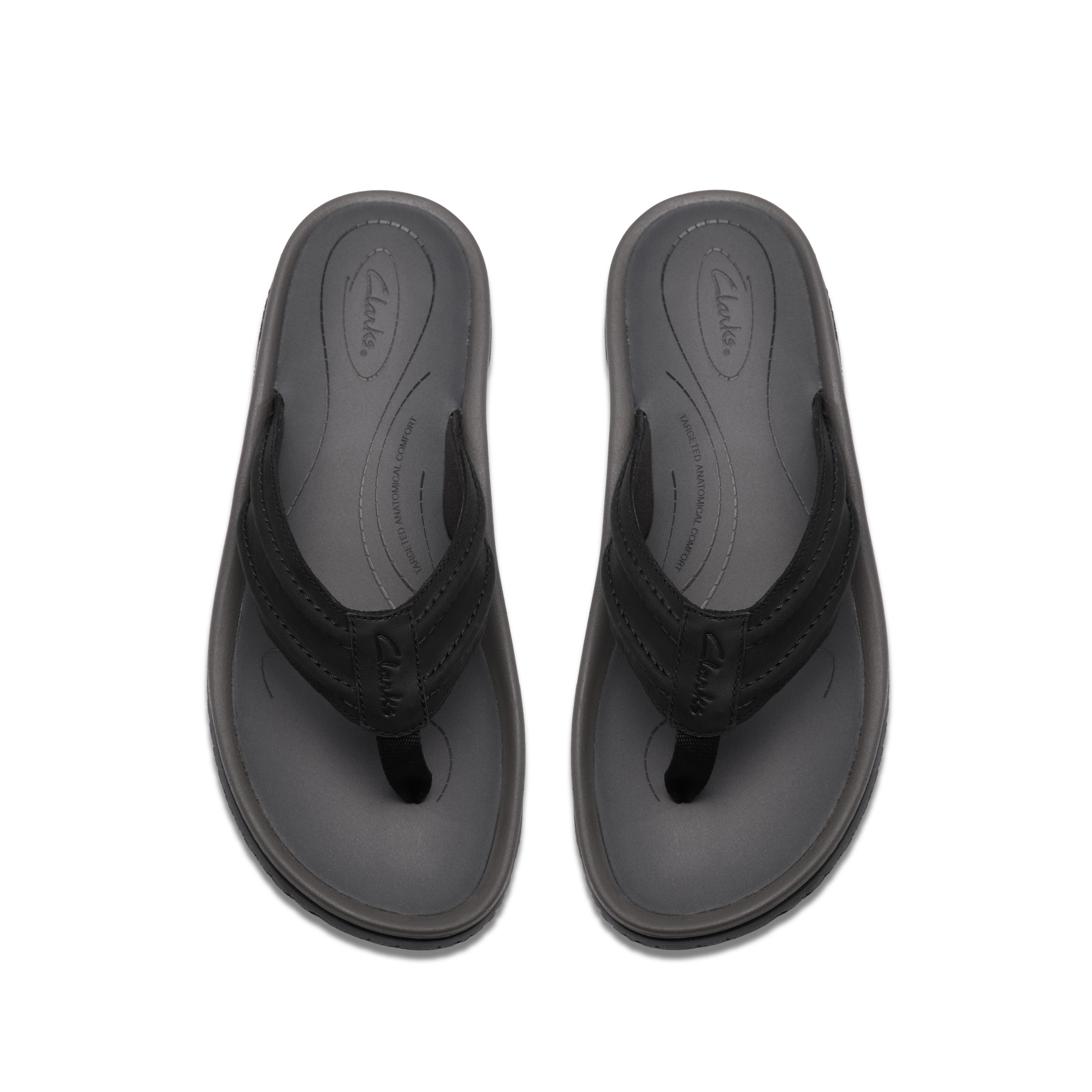 Clarks Men Black Wesley Surf Sandals