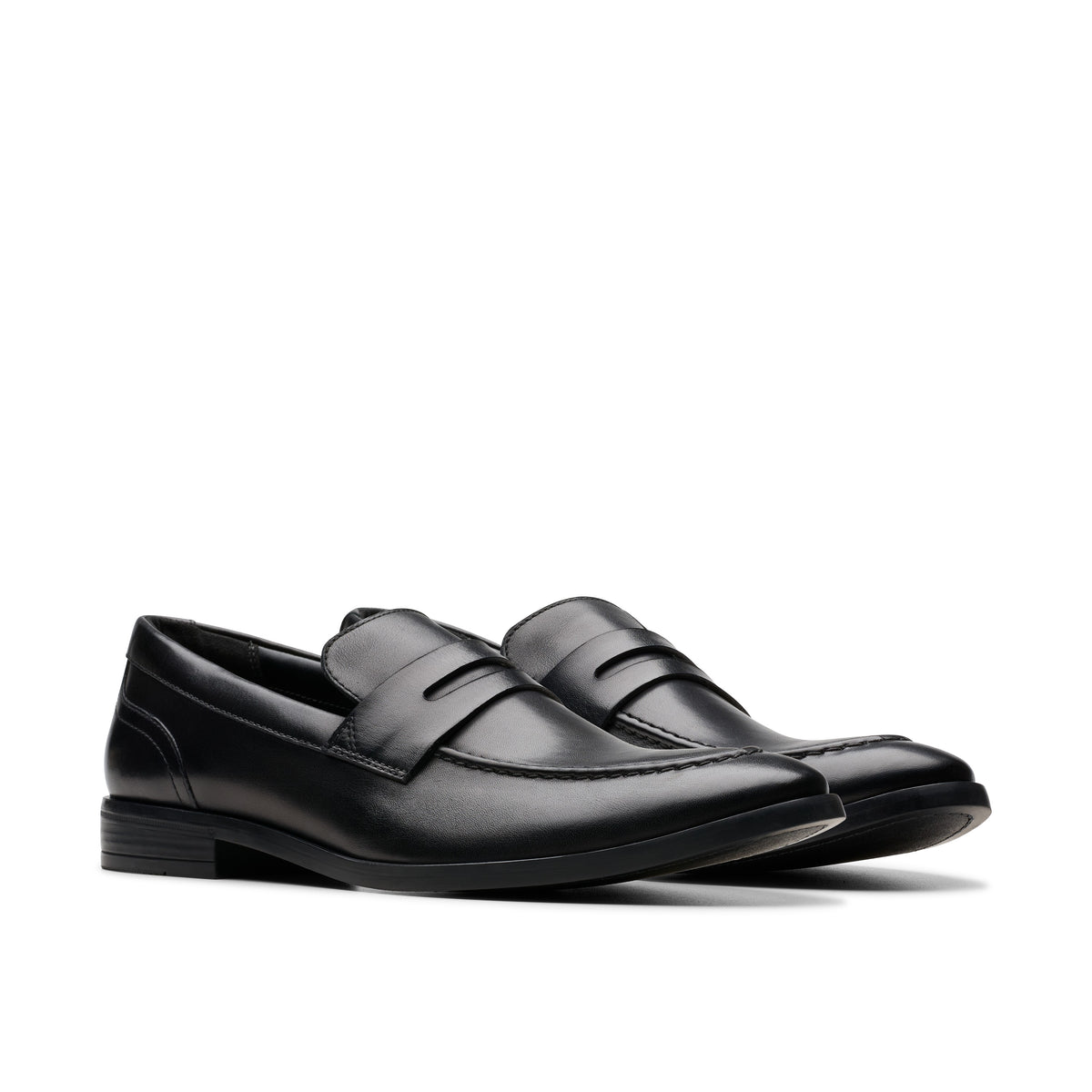 Clarks Men Black Brandon Step Shoes