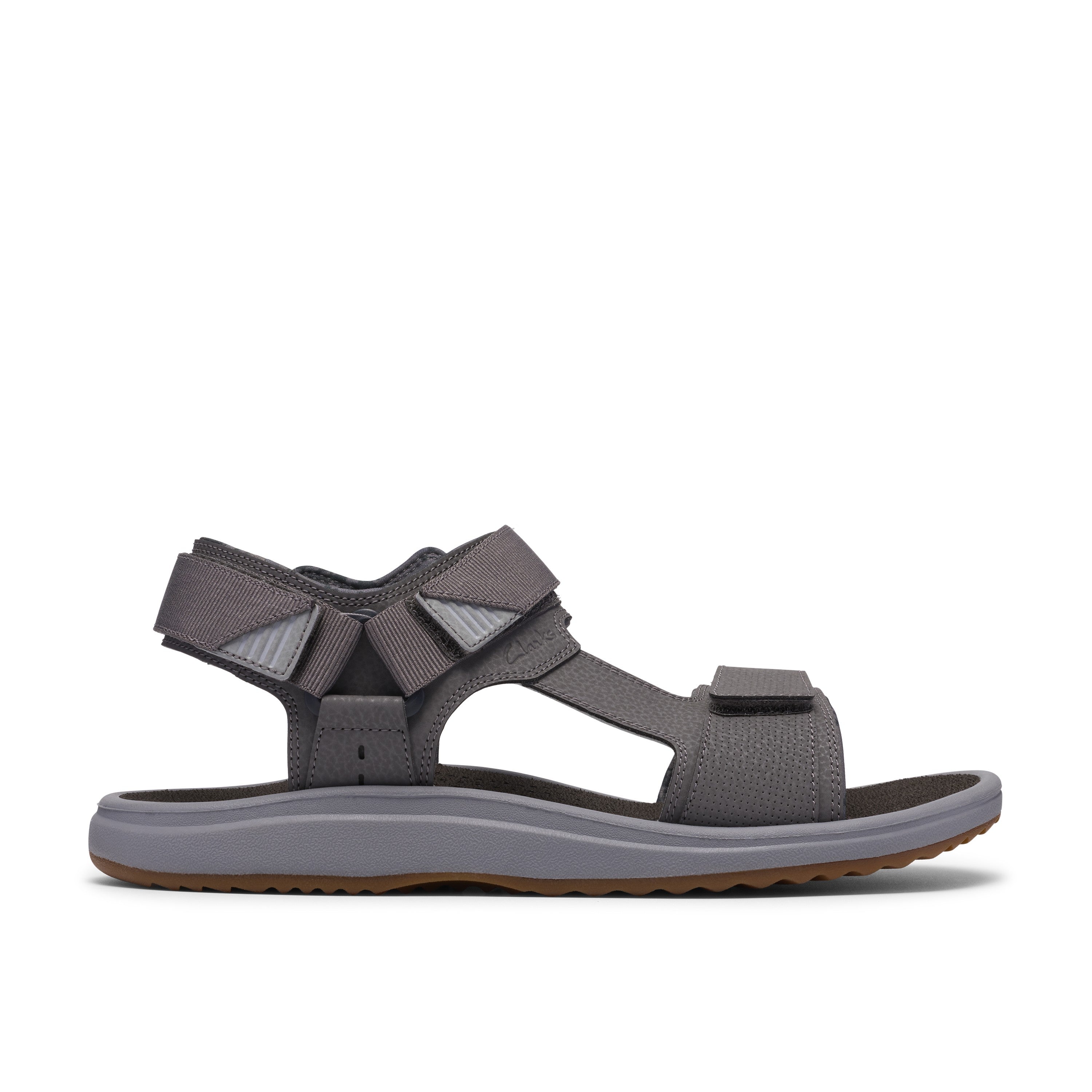 Clarks Men Grey Brinkley Trail Sandals