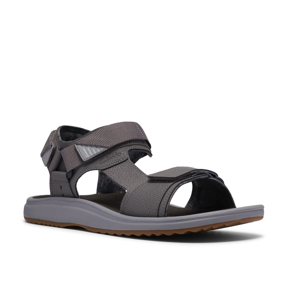 Clarks Men Grey Brinkley Trail Sandals
