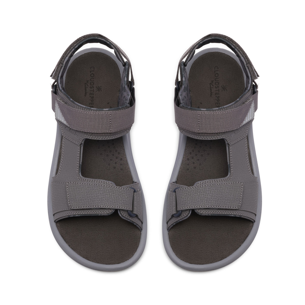 Clarks Men Grey Brinkley Trail Sandals