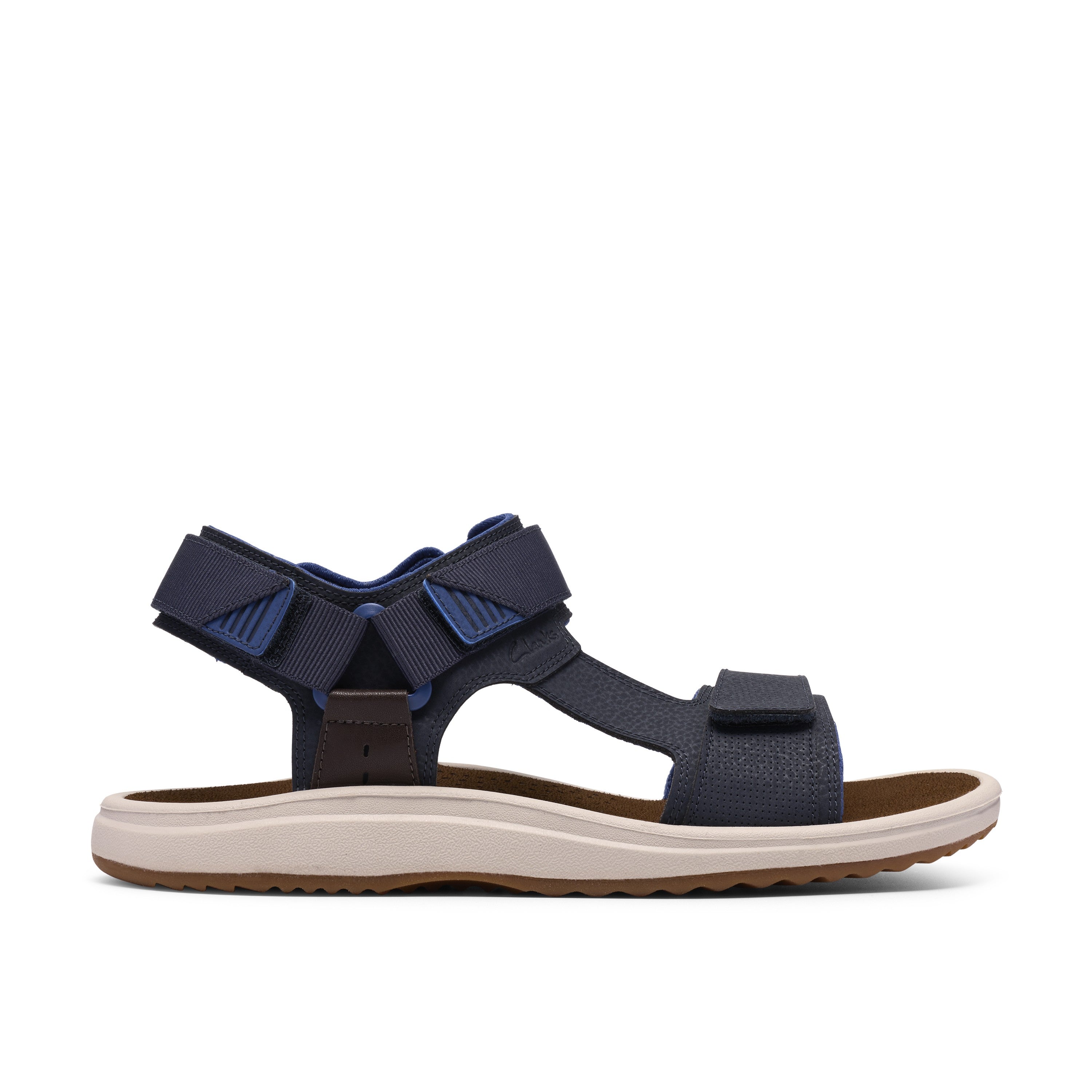 Clarks Men Blue-Navy Brinkley Trail Sandals
