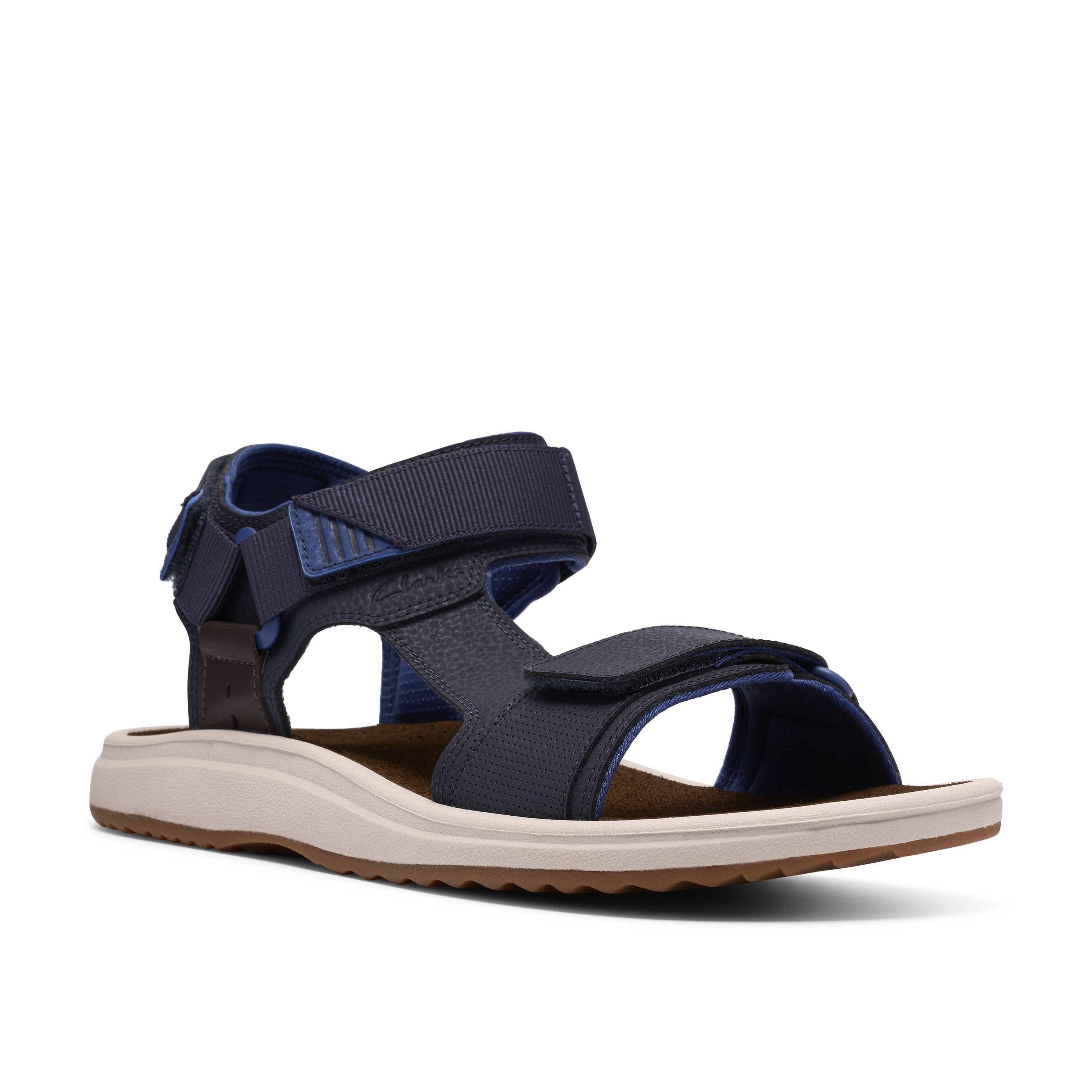 Clarks Men Blue-Navy Brinkley Trail Sandals