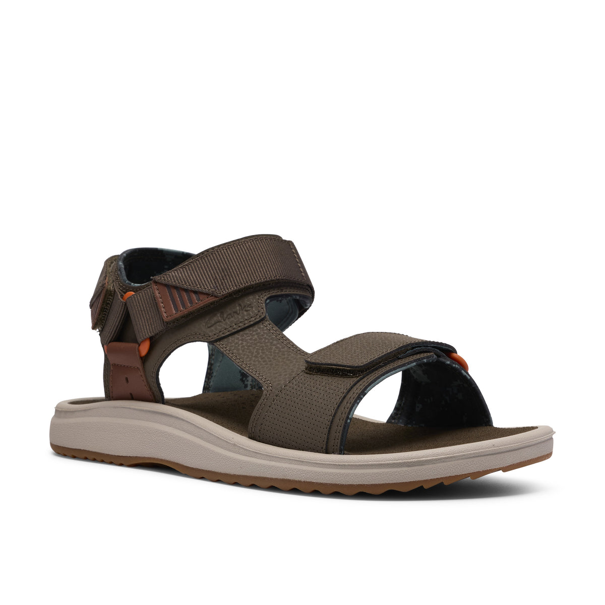 Clarks Men Olive Brinkley Trail Sandals