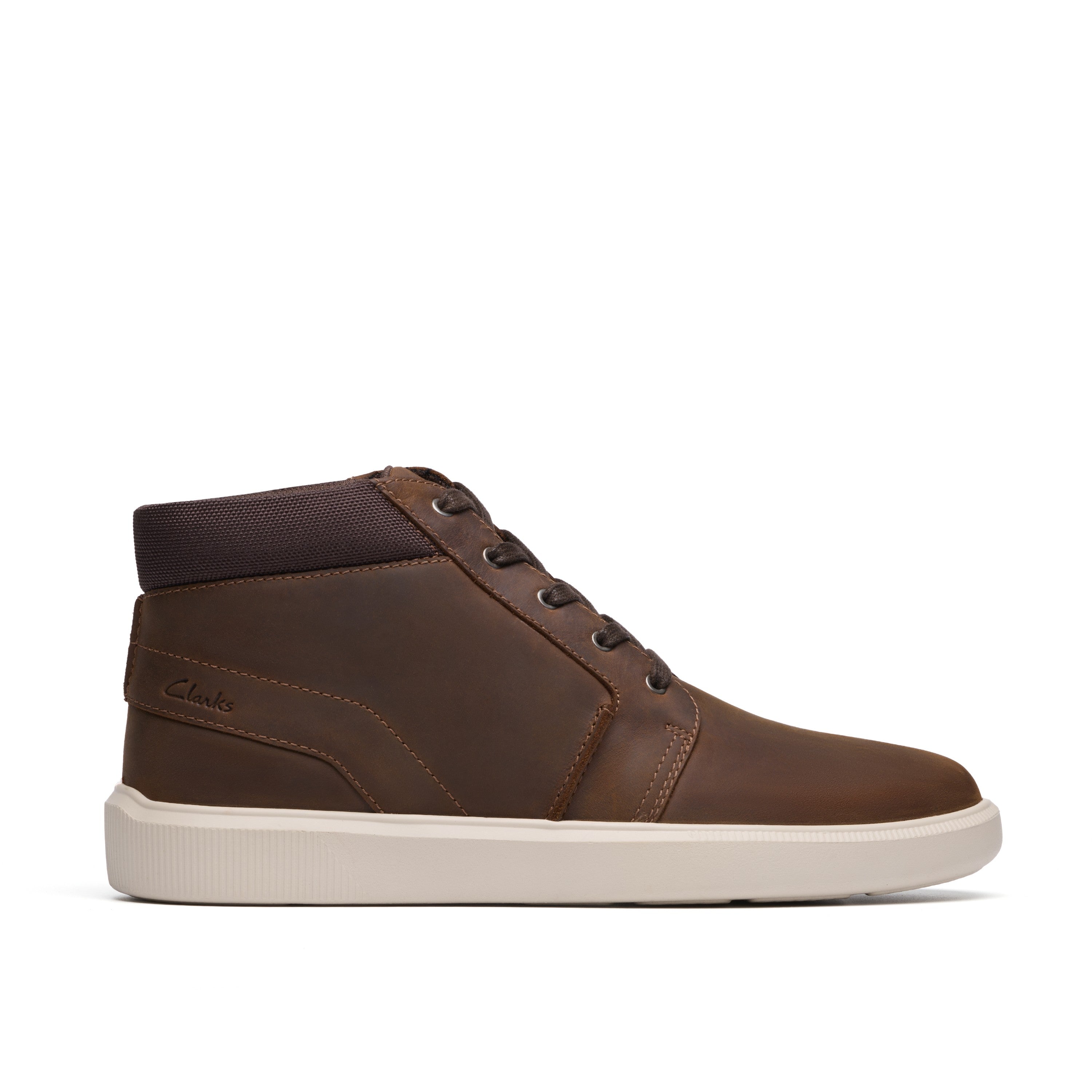 Clarks Men Brown-Beige Brodin Mid Boots