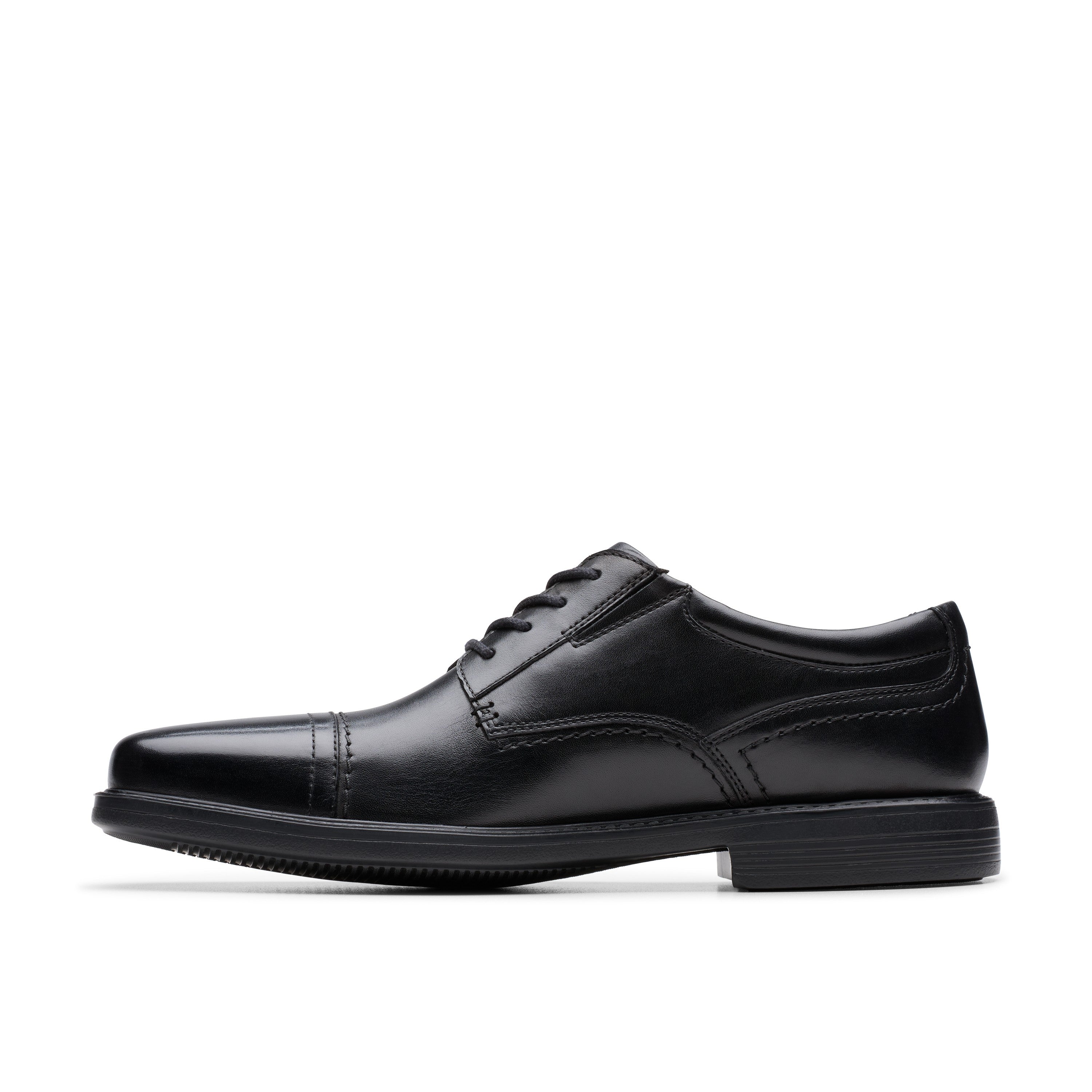 Clarks Men Black Dresslite Cap Shoes