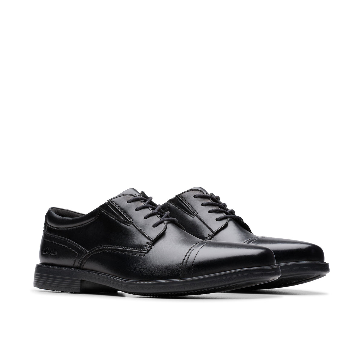 Clarks Men Black Dresslite Cap Shoes