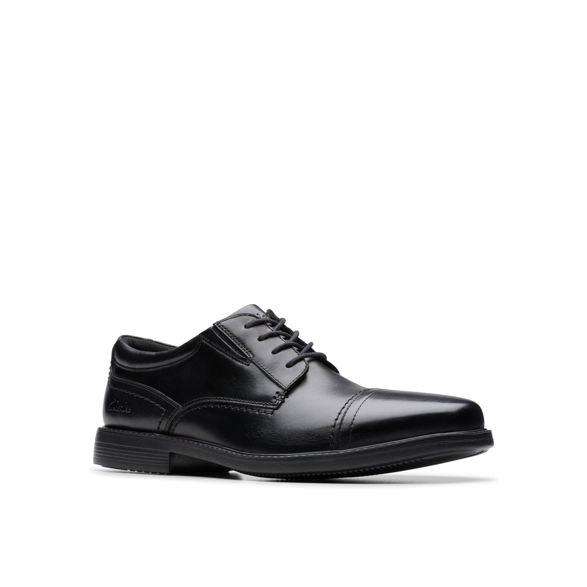 Clarks Men Black Dresslite Cap Shoes