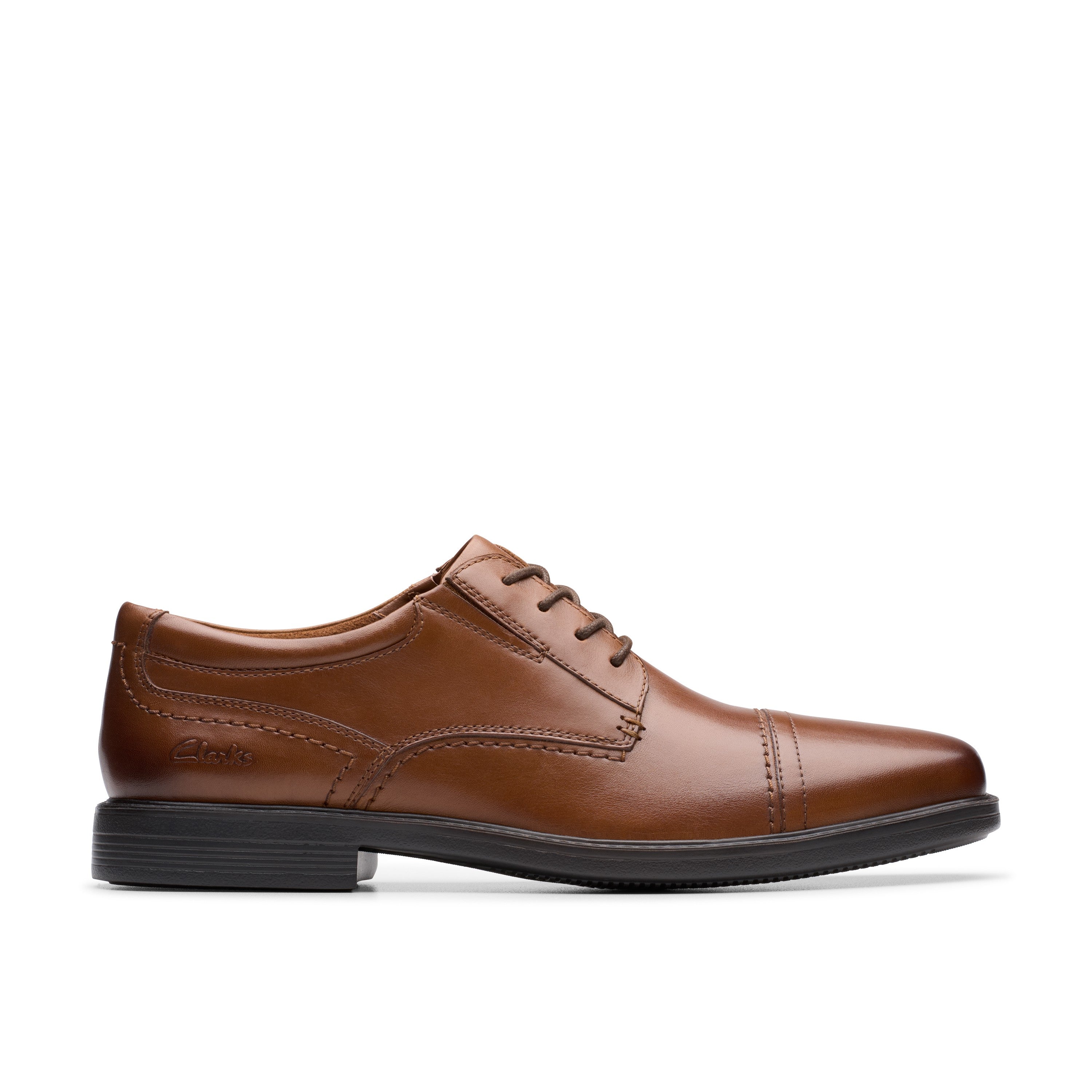 Clarks Men Tan Dresslite Cap Shoes