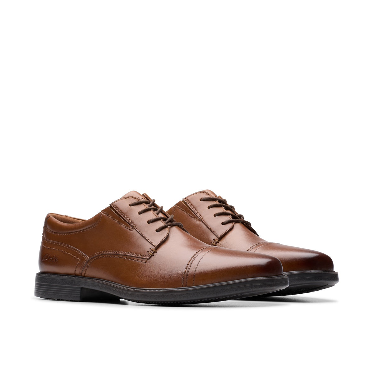 Clarks Men Tan Dresslite Cap Shoes