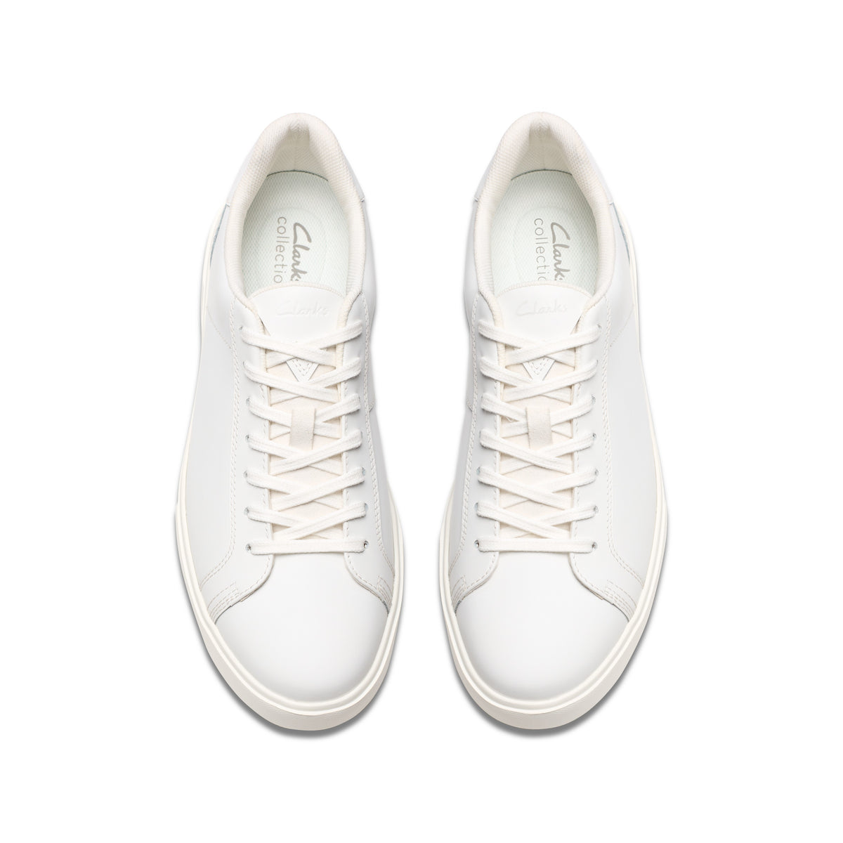 Clarks Men White Romsey Lace Shoes