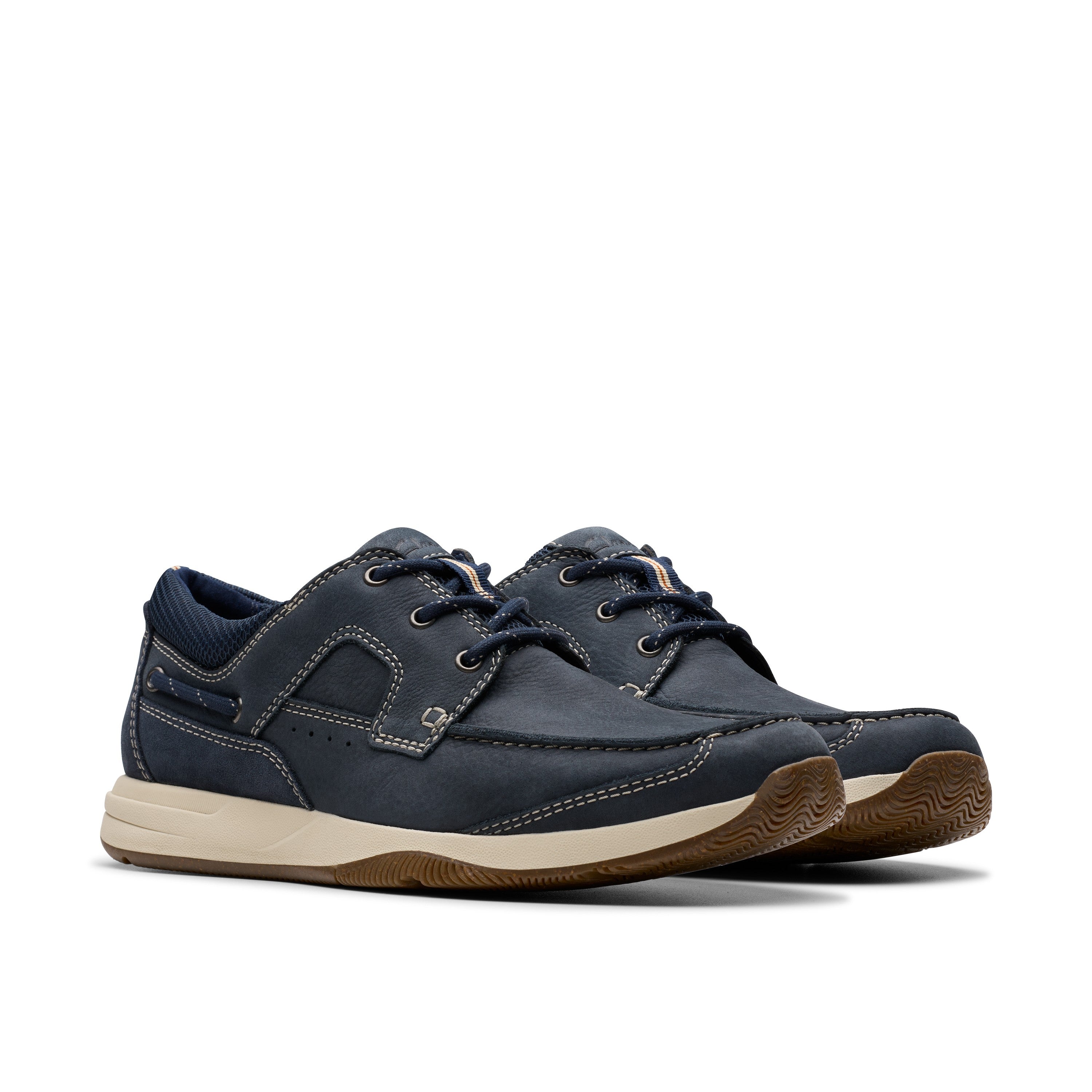 Clarks Men Blue-Navy Sailview Lace Shoes