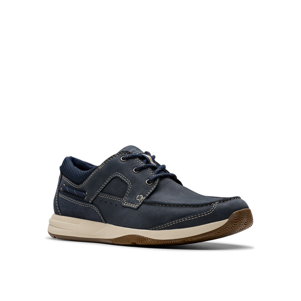 Clarks Men Blue-Navy Sailview Lace Shoes