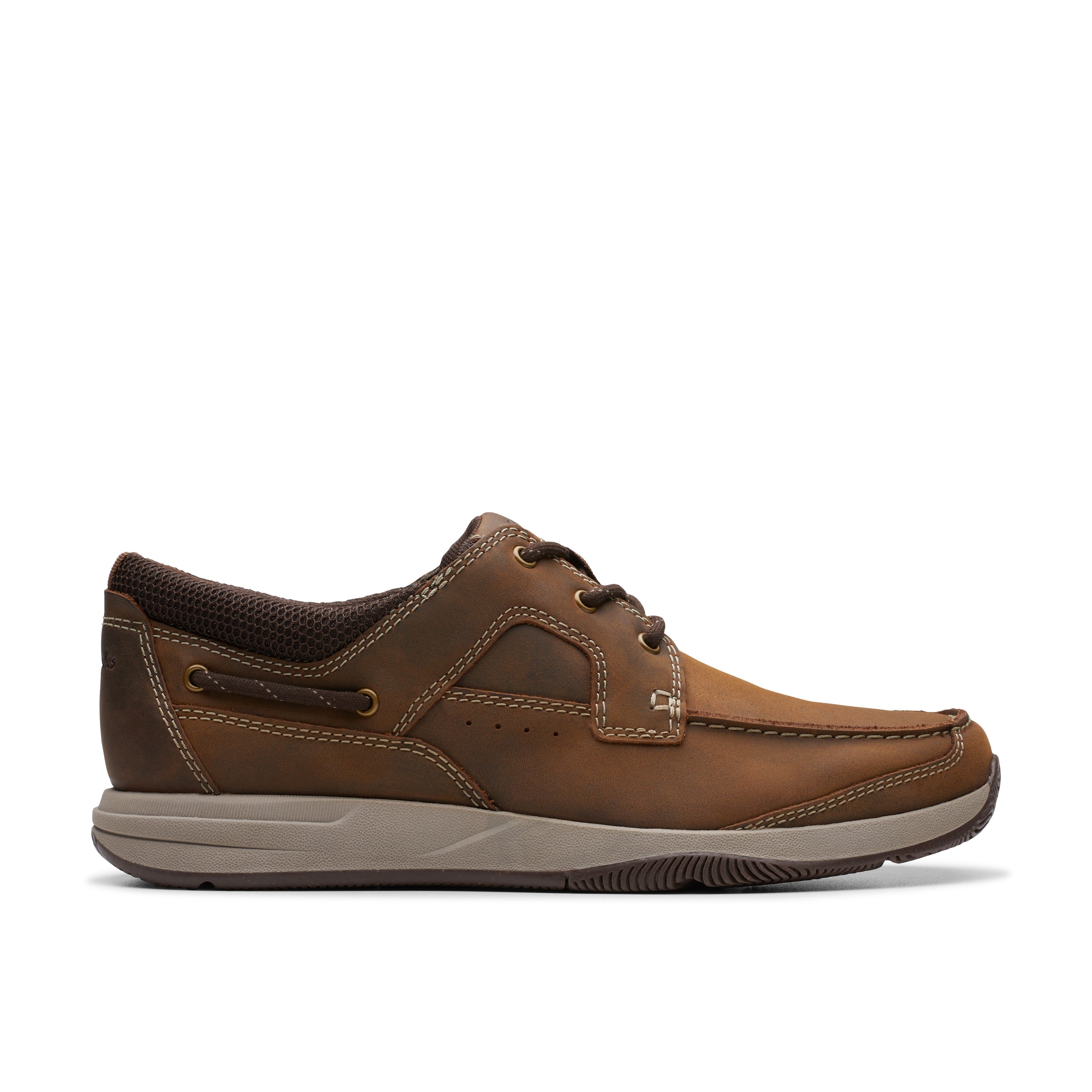 Clarks Men Brown-Beige Sailview Lace Shoes