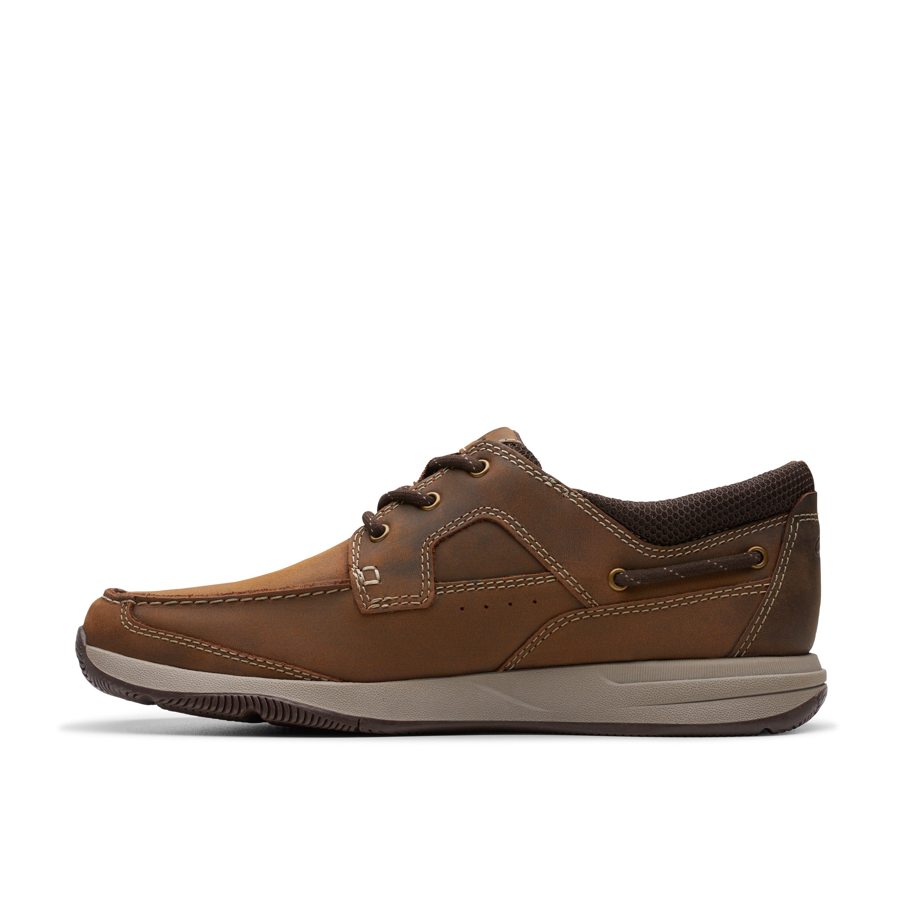 Clarks Men Brown-Beige Sailview Lace Shoes