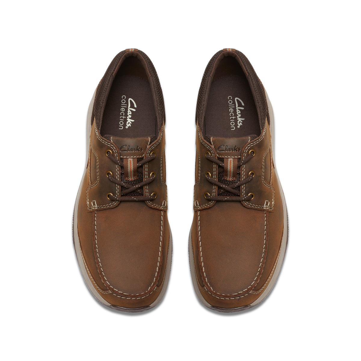 Clarks Men Brown-Beige Sailview Lace Shoes
