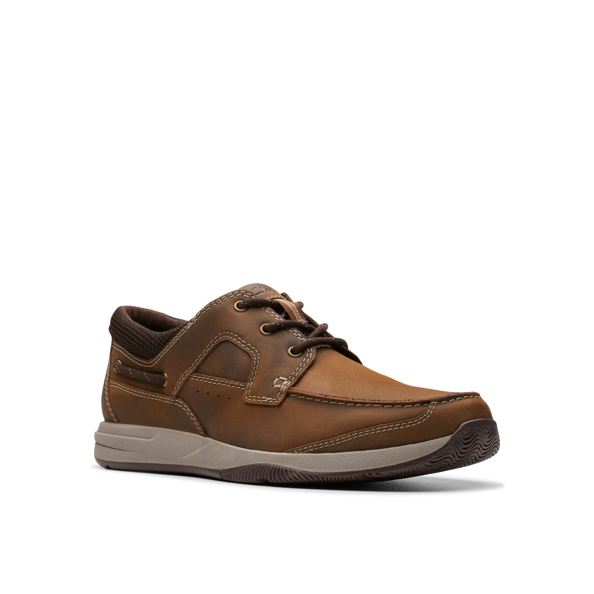Clarks Men Brown-Beige Sailview Lace Shoes