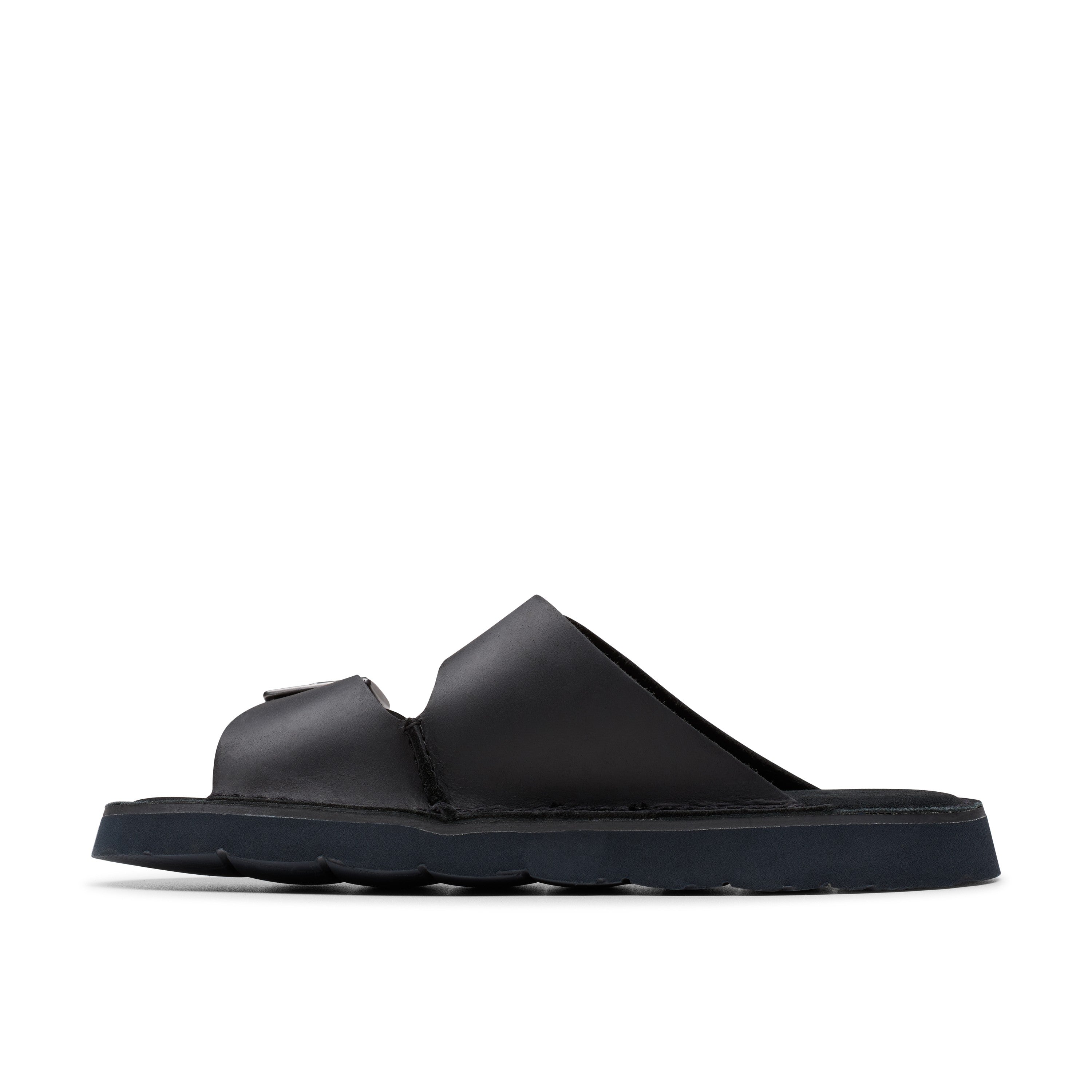 Clarks Men Black Solsbury Strap Sandals