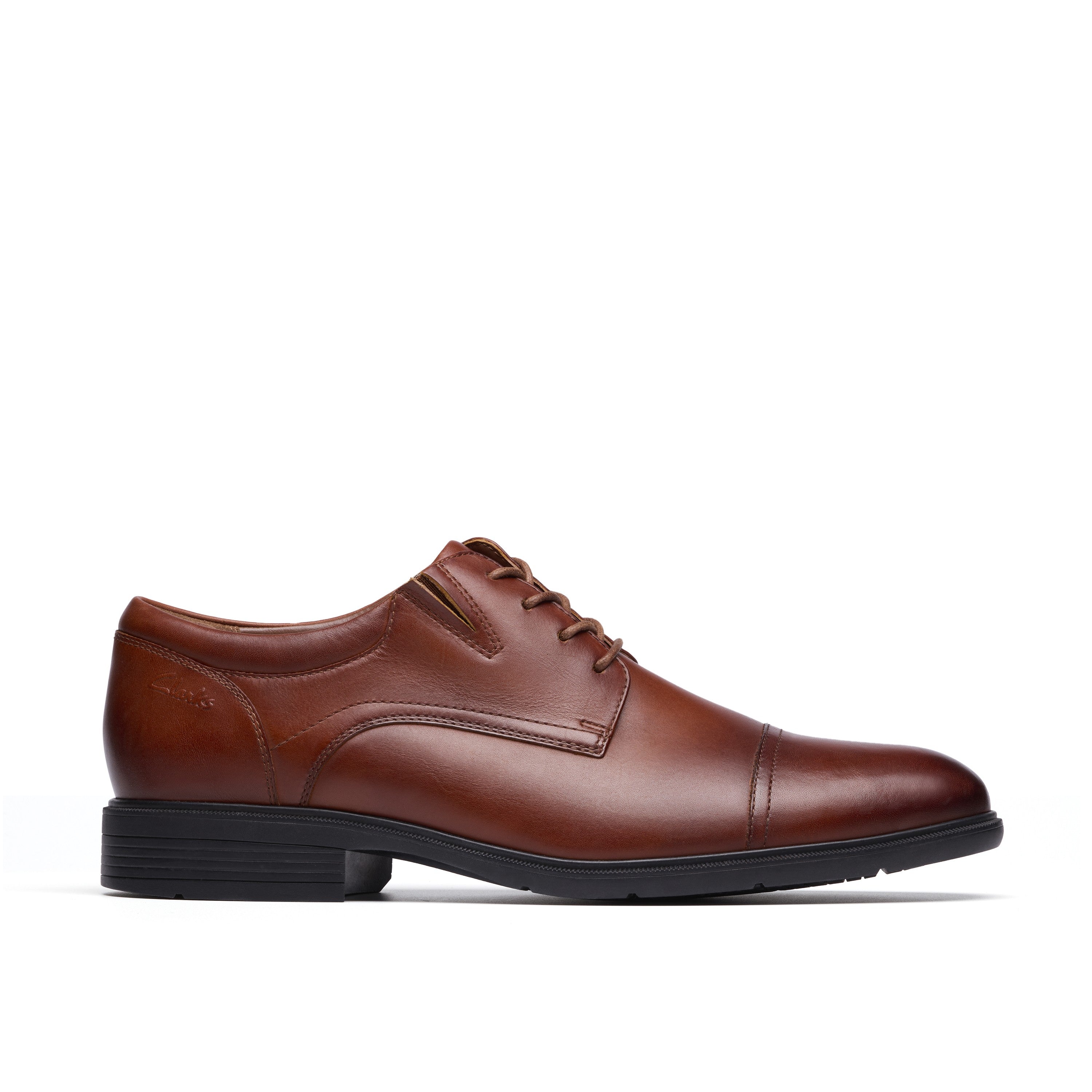 Clarks Men Tan Steadwell Cap Shoes