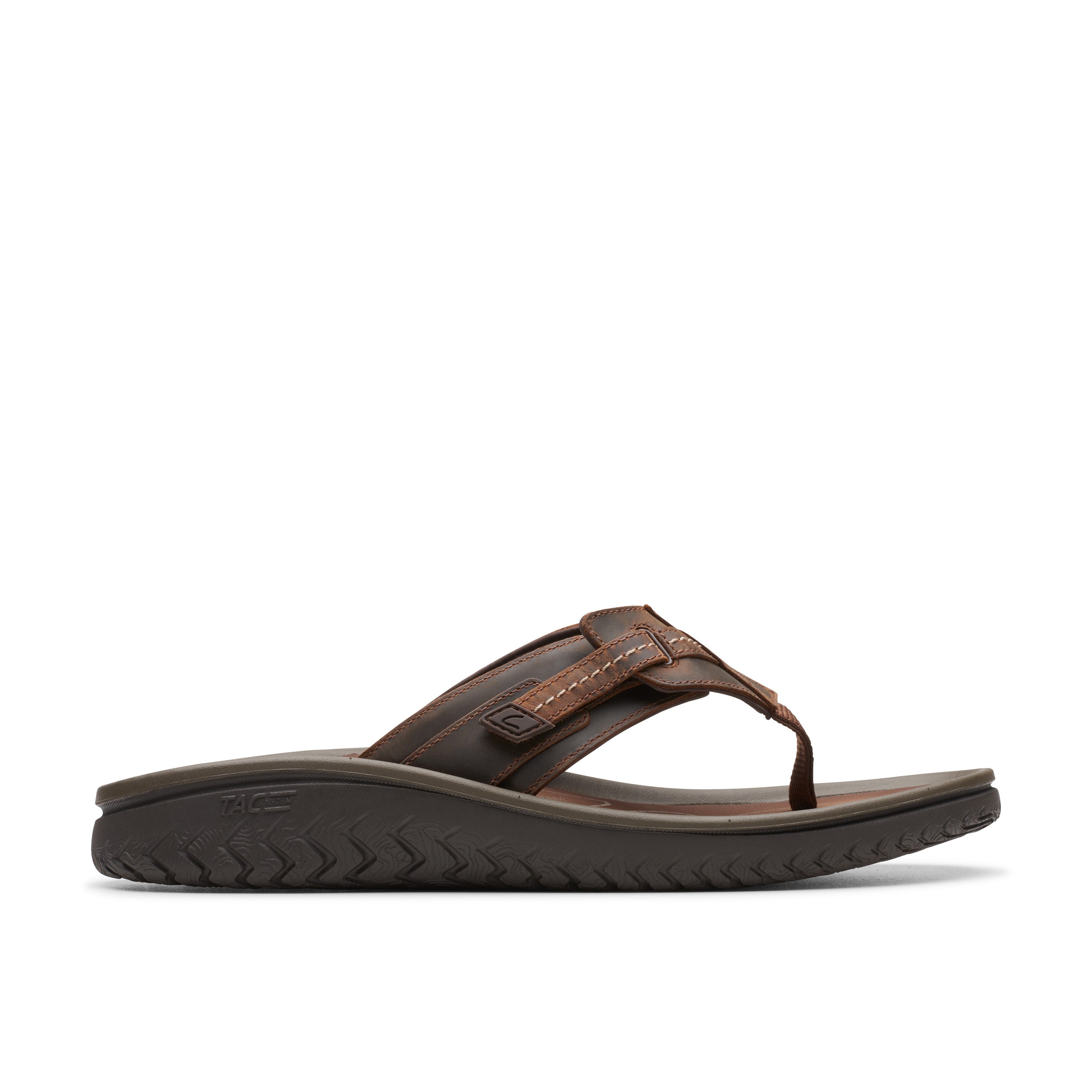 Clarks Men Brown-Beige Wesley Sun Sandals