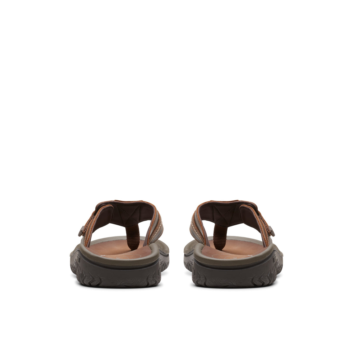 Clarks Men Brown-Beige Wesley Sun Sandals