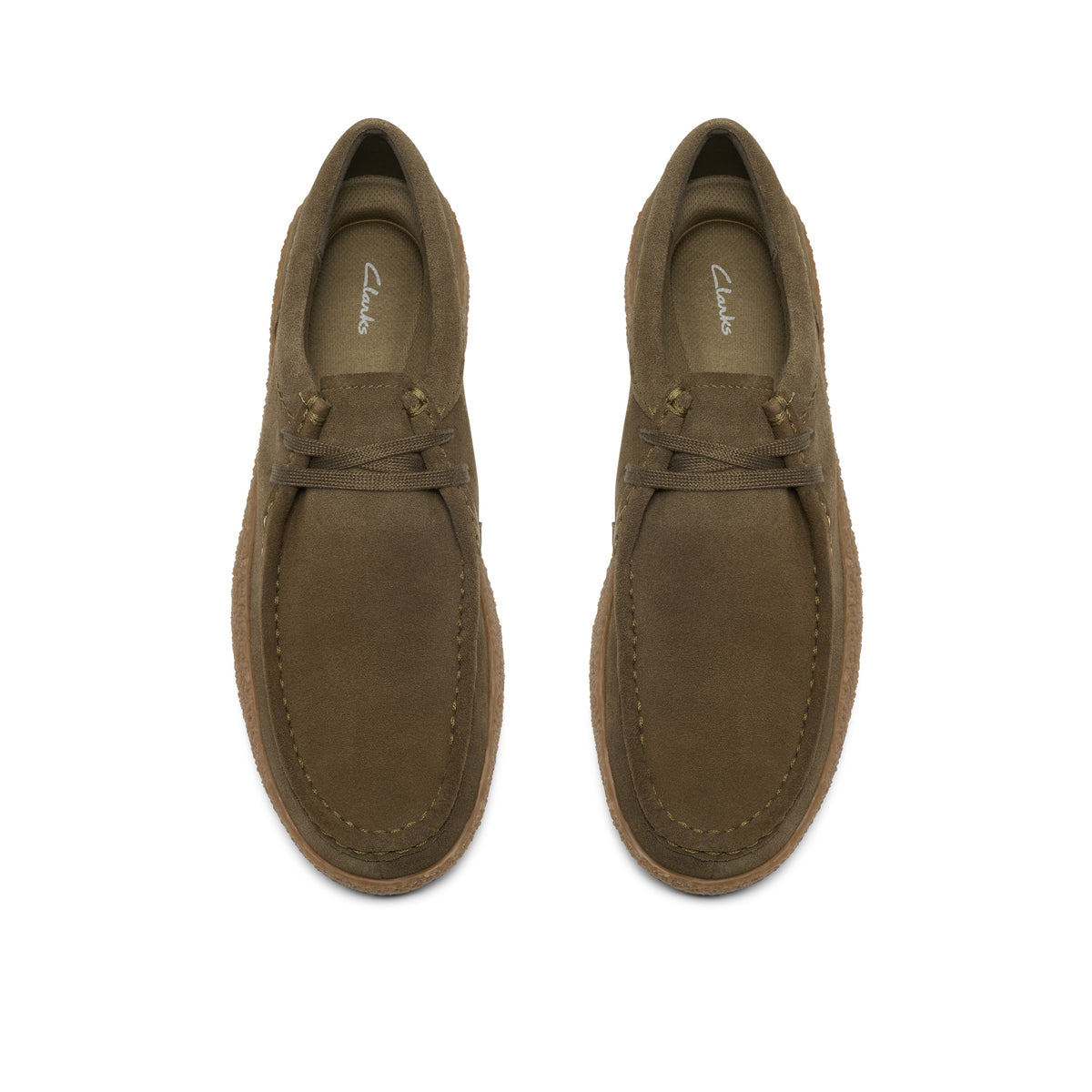 Clarks Men Olive Coleford Seam Shoes