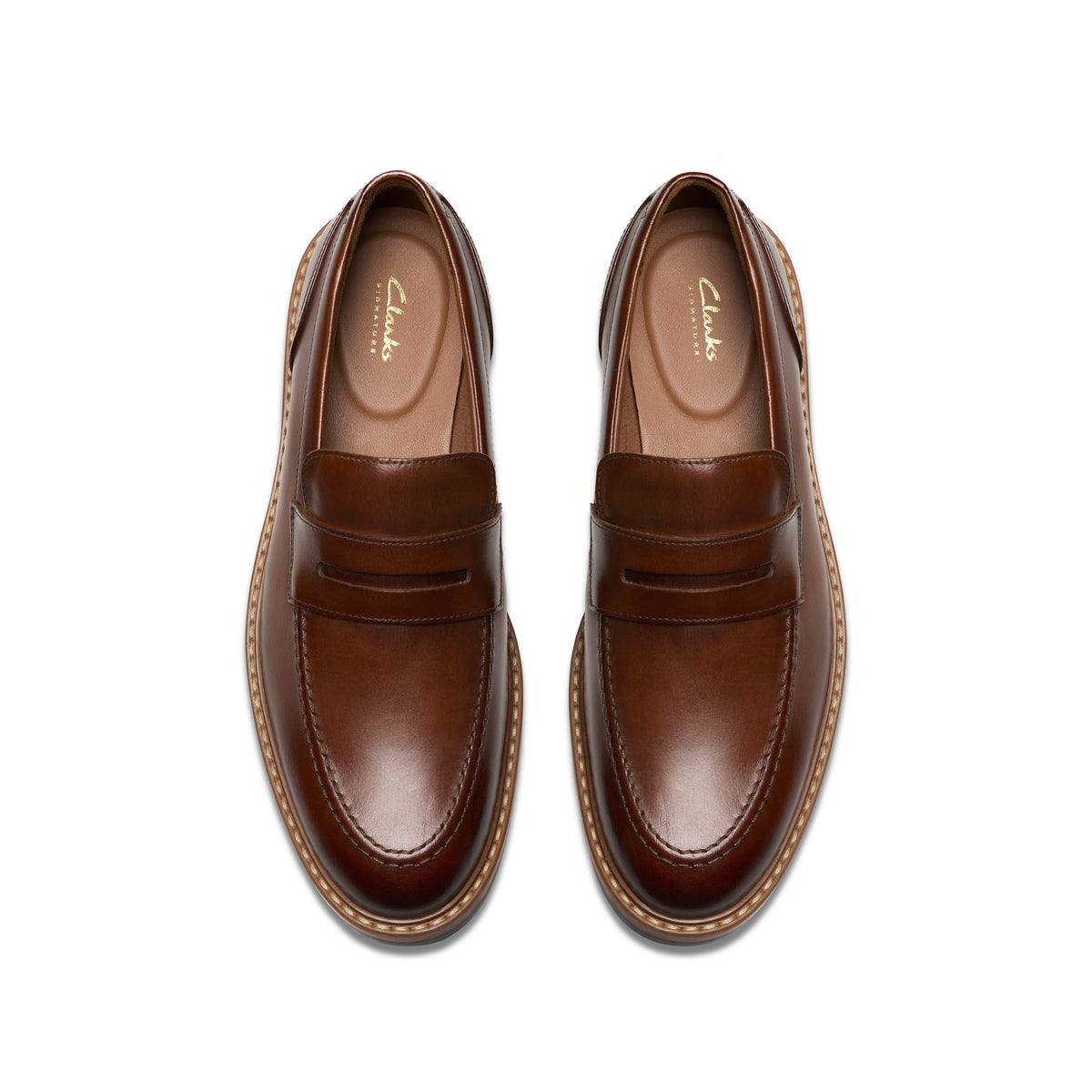 Clarks Men Tan Aldwin Step Shoes