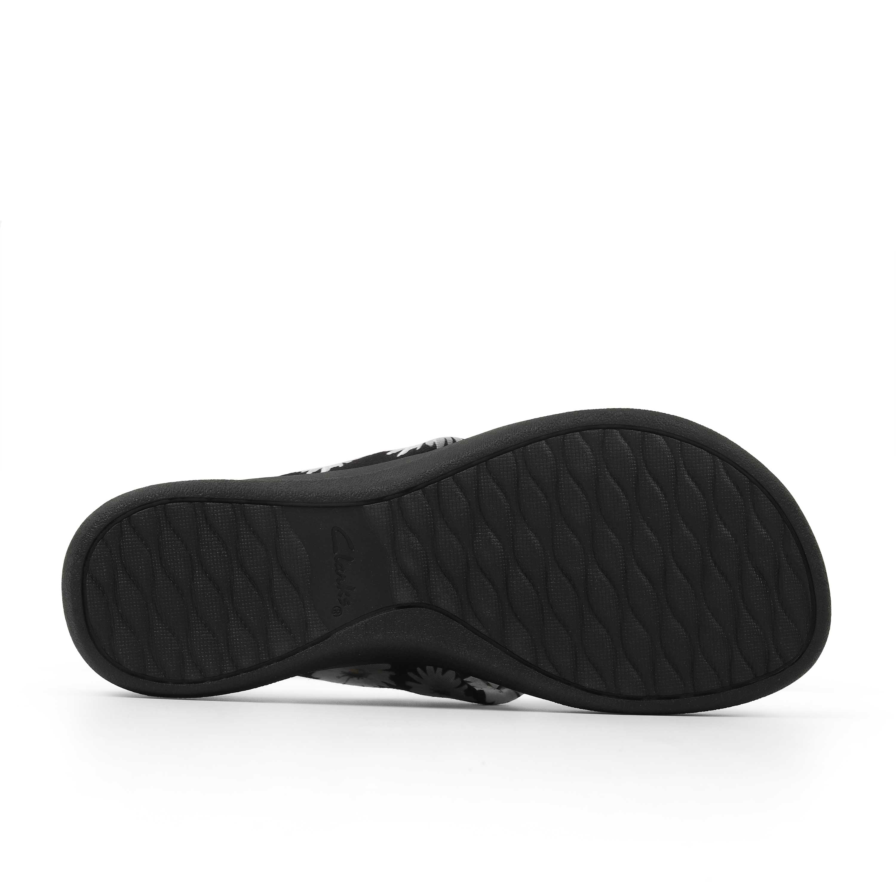 Clarks Women Arla Glison Black Multi Flip Flop