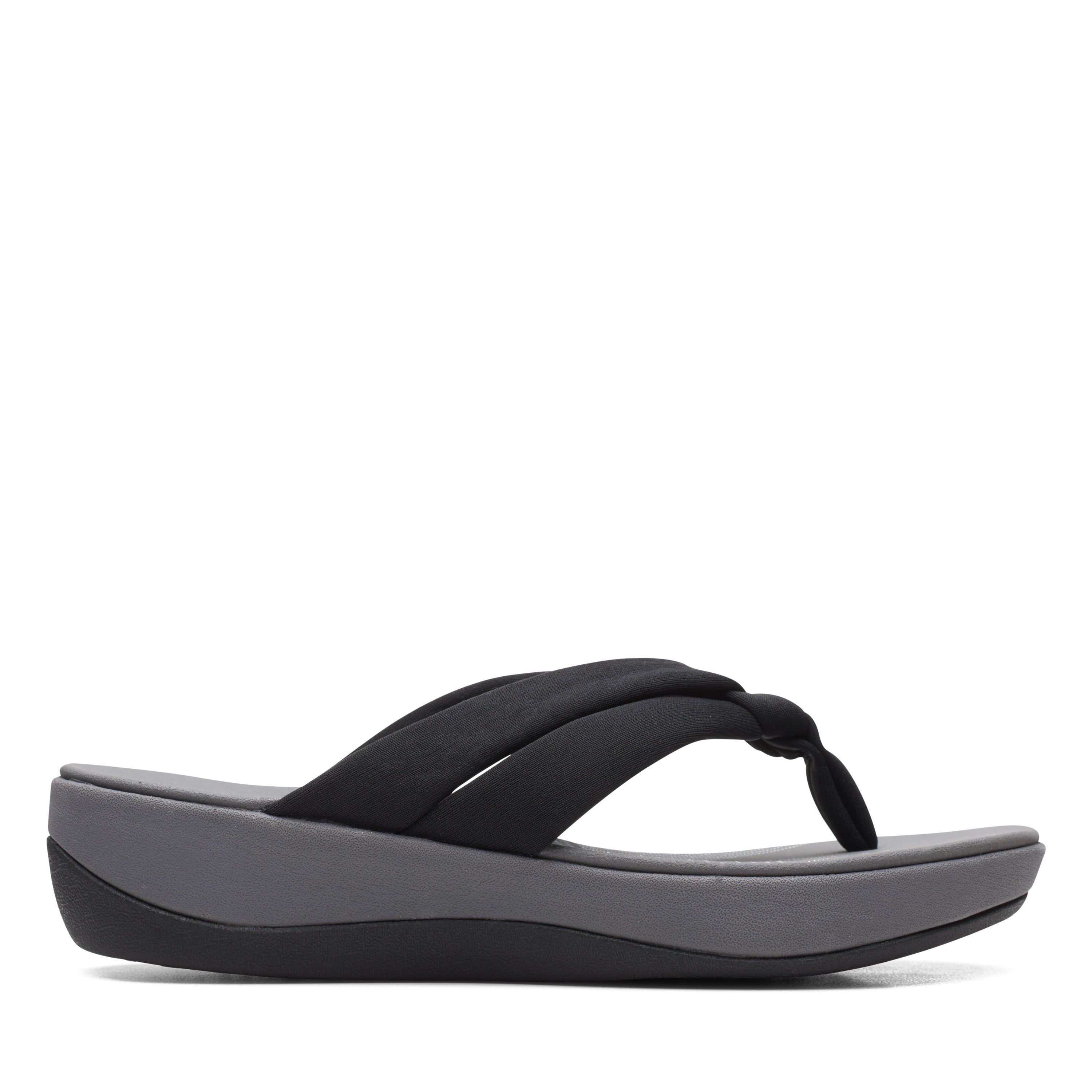 Clarks Women Black-Grey Arla Kaylie 2 Sandals