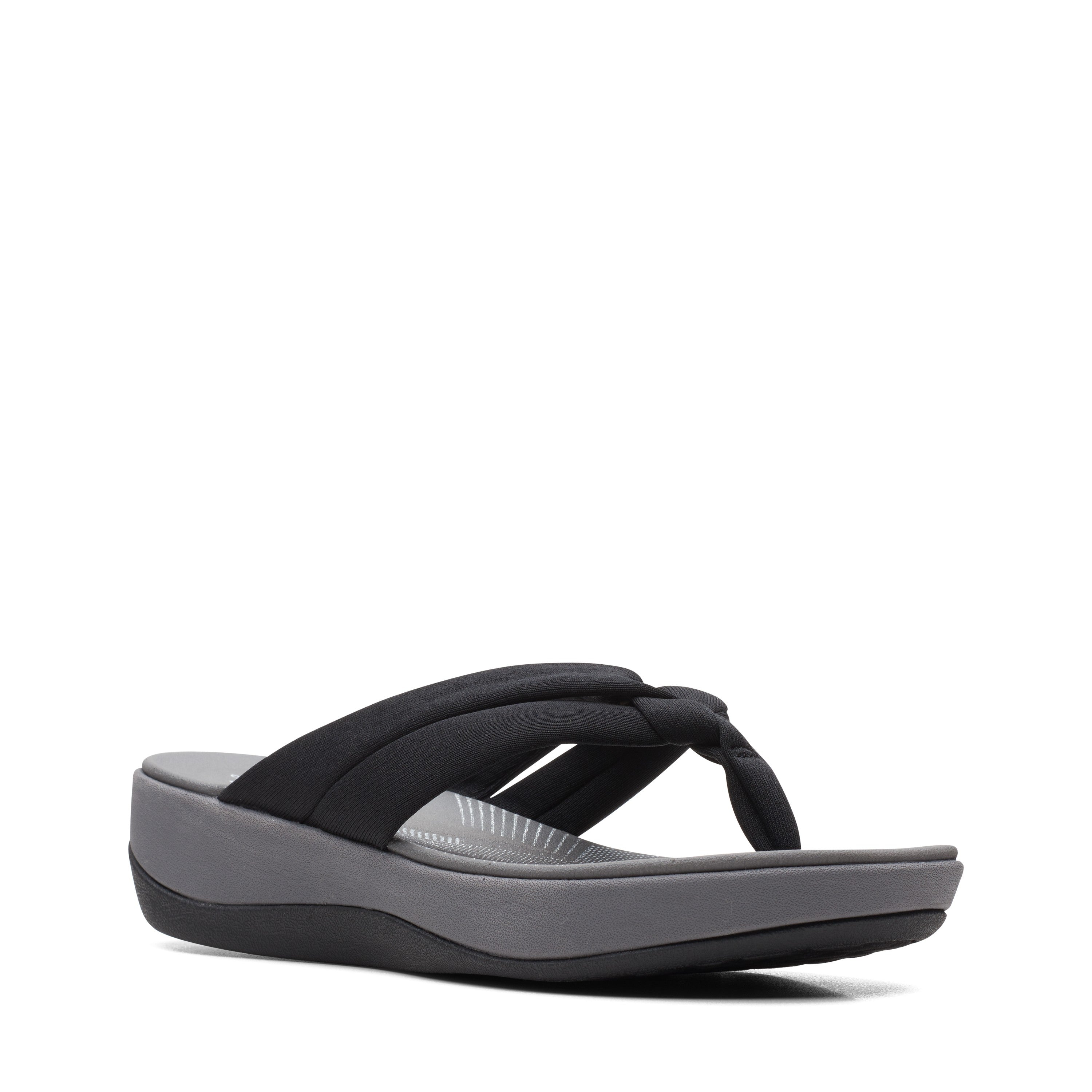 Clarks Women Black-Grey Arla Kaylie 2 Sandals