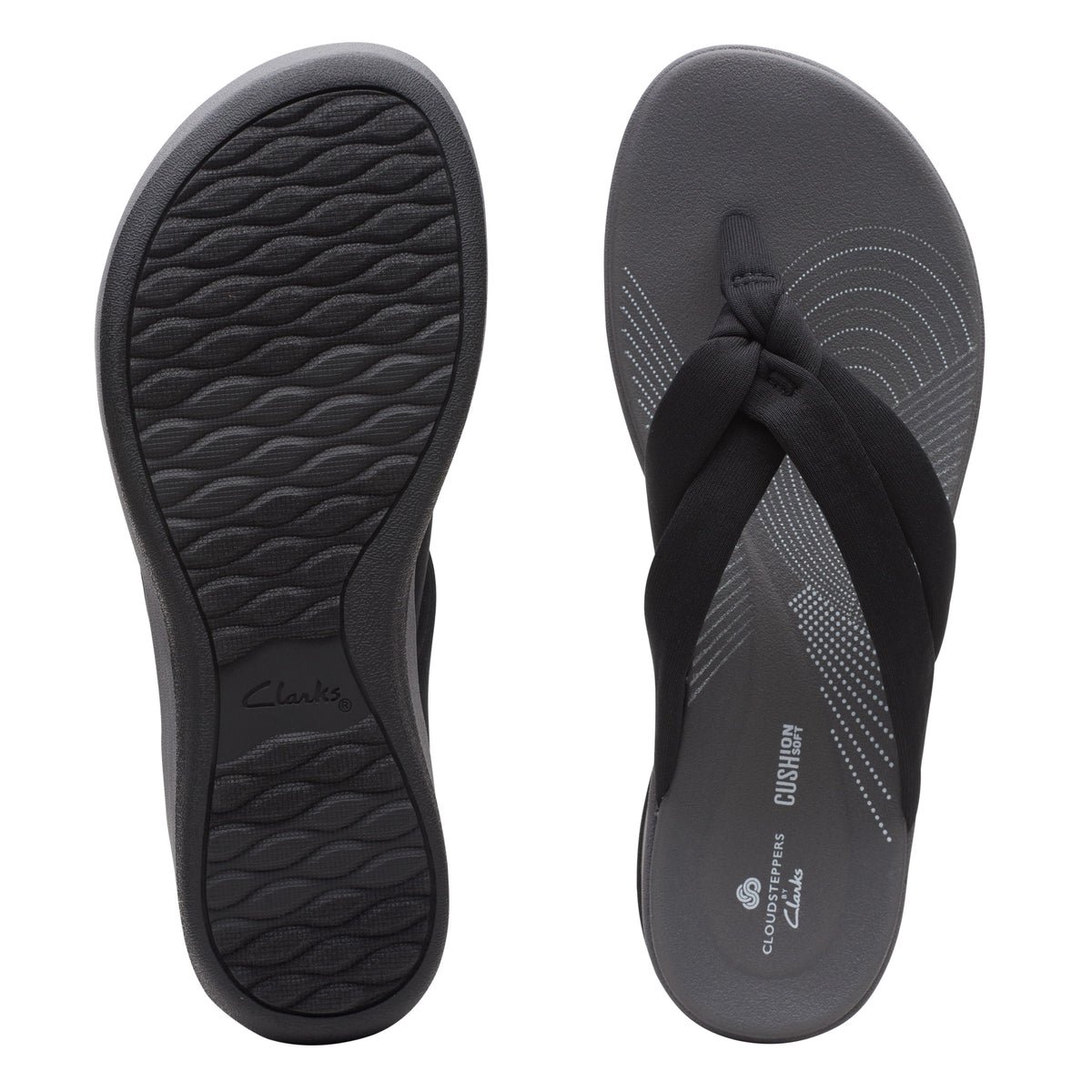 Clarks Women Black-Grey Arla Kaylie 2 Sandals
