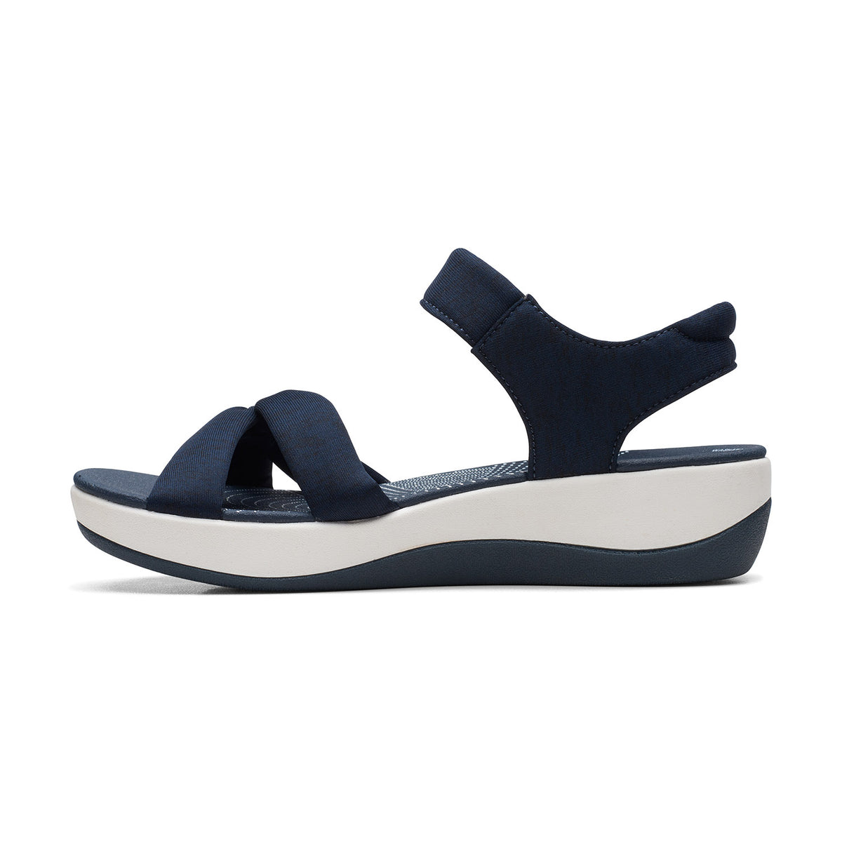 Clarks Women White-Blue Arla Shore Sandals