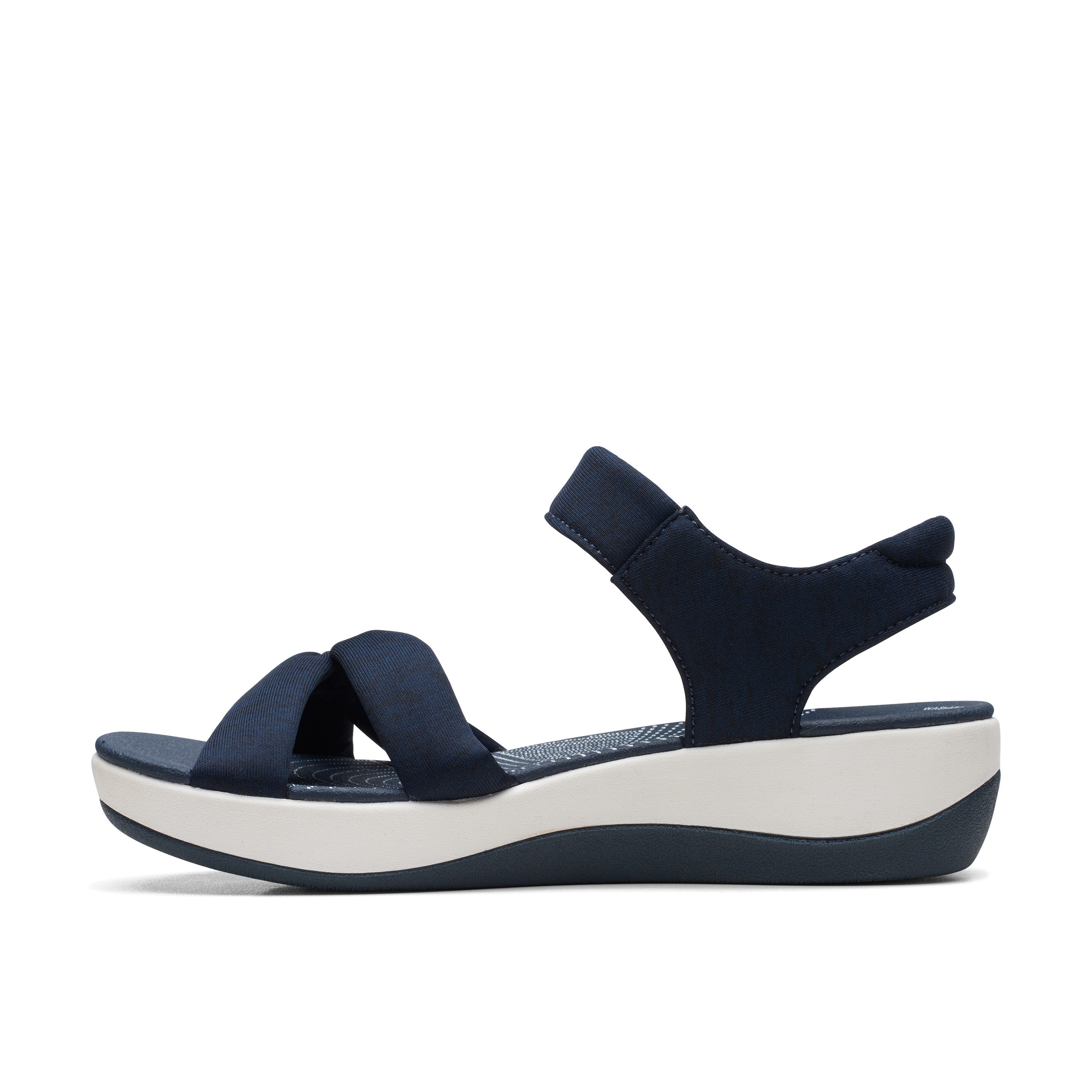 Clarks Women White-Blue Arla Shore Sandals