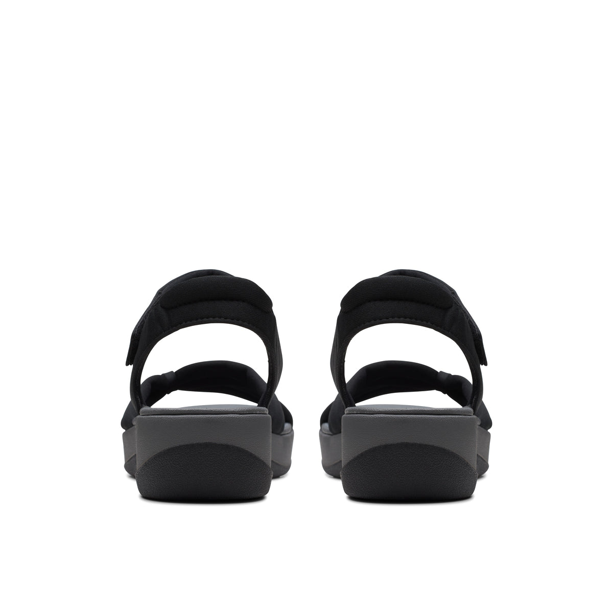 Clarks Women Black-Grey Arla Shore Sandals
