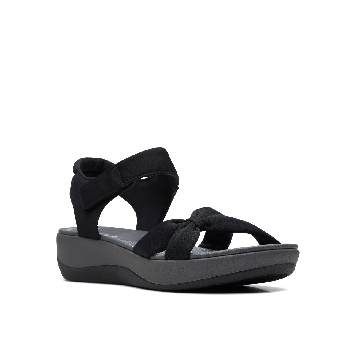 Clarks Women Black-Grey Arla Shore Sandals